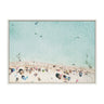 Sylvie Turquoise Beach from Above Framed Canvas by Amy Peterson Art Studio