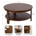 Coffee Table Walnut Brown 34x34x17 2