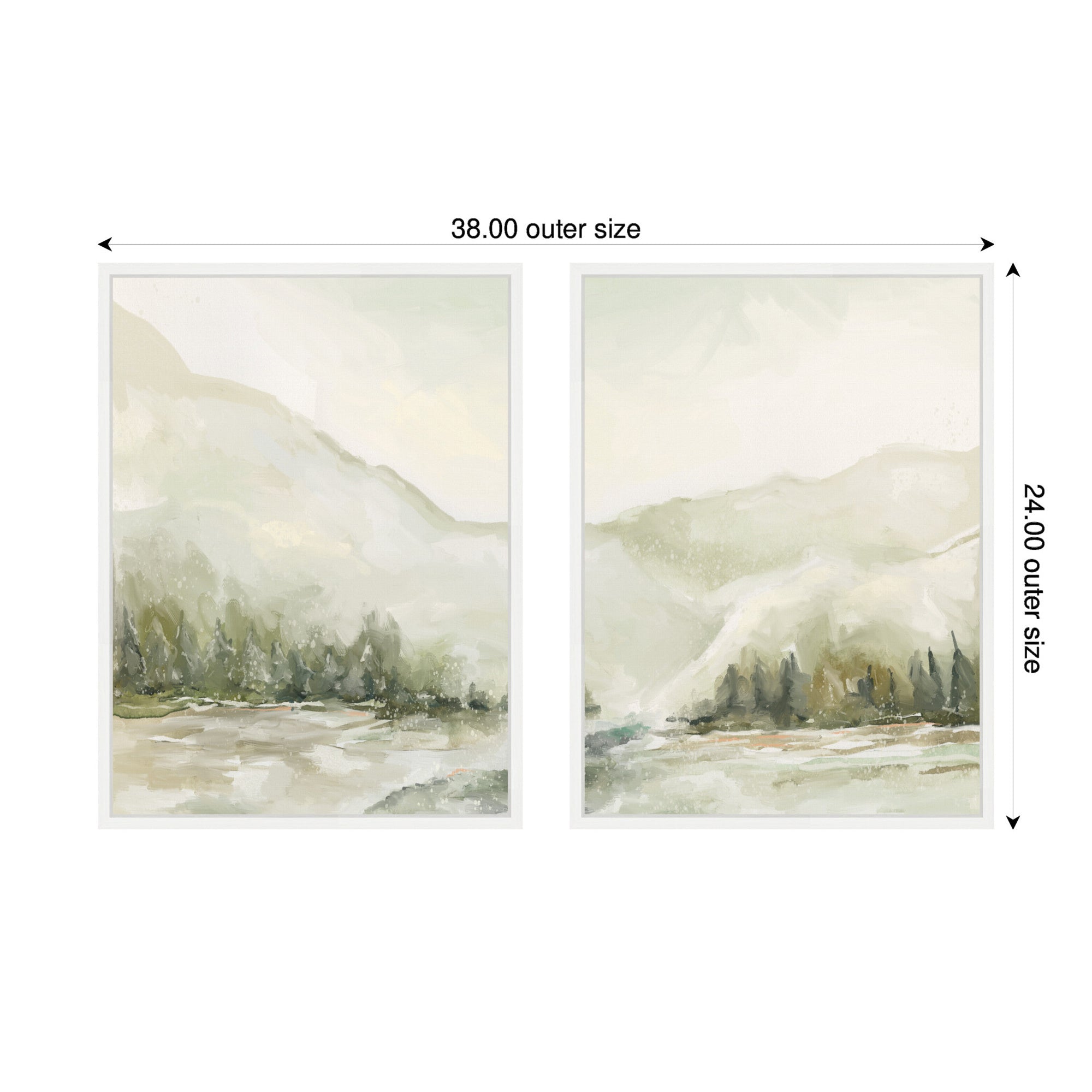 Art Set Sylvie White 2 Piece Set 18x24 2