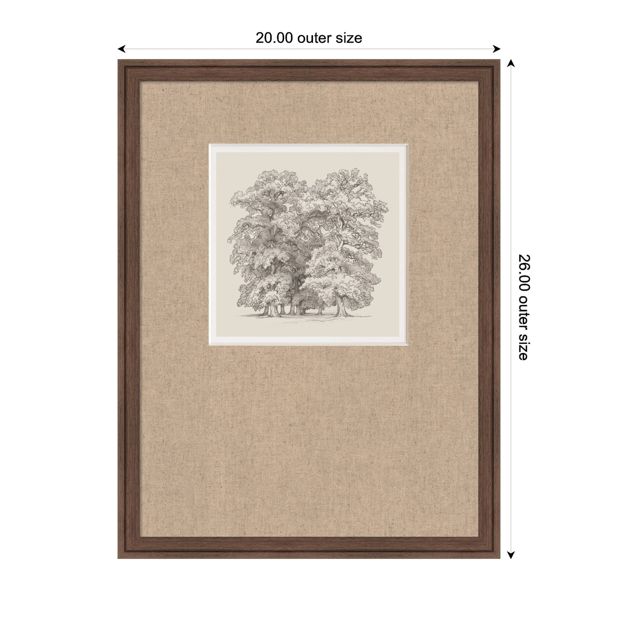 Framed Art 20x26 Florence Medium Brown 2