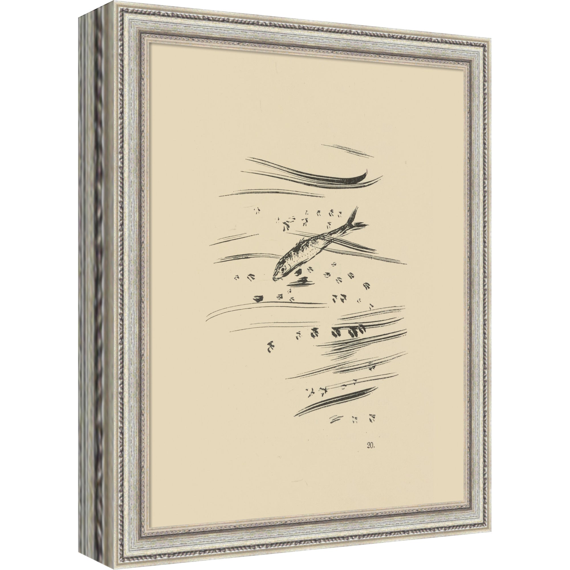Mounted Canvas 9 x 11 Cordelia Thin Silver 1