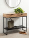 Console Table Black Natural 36x13x31 8