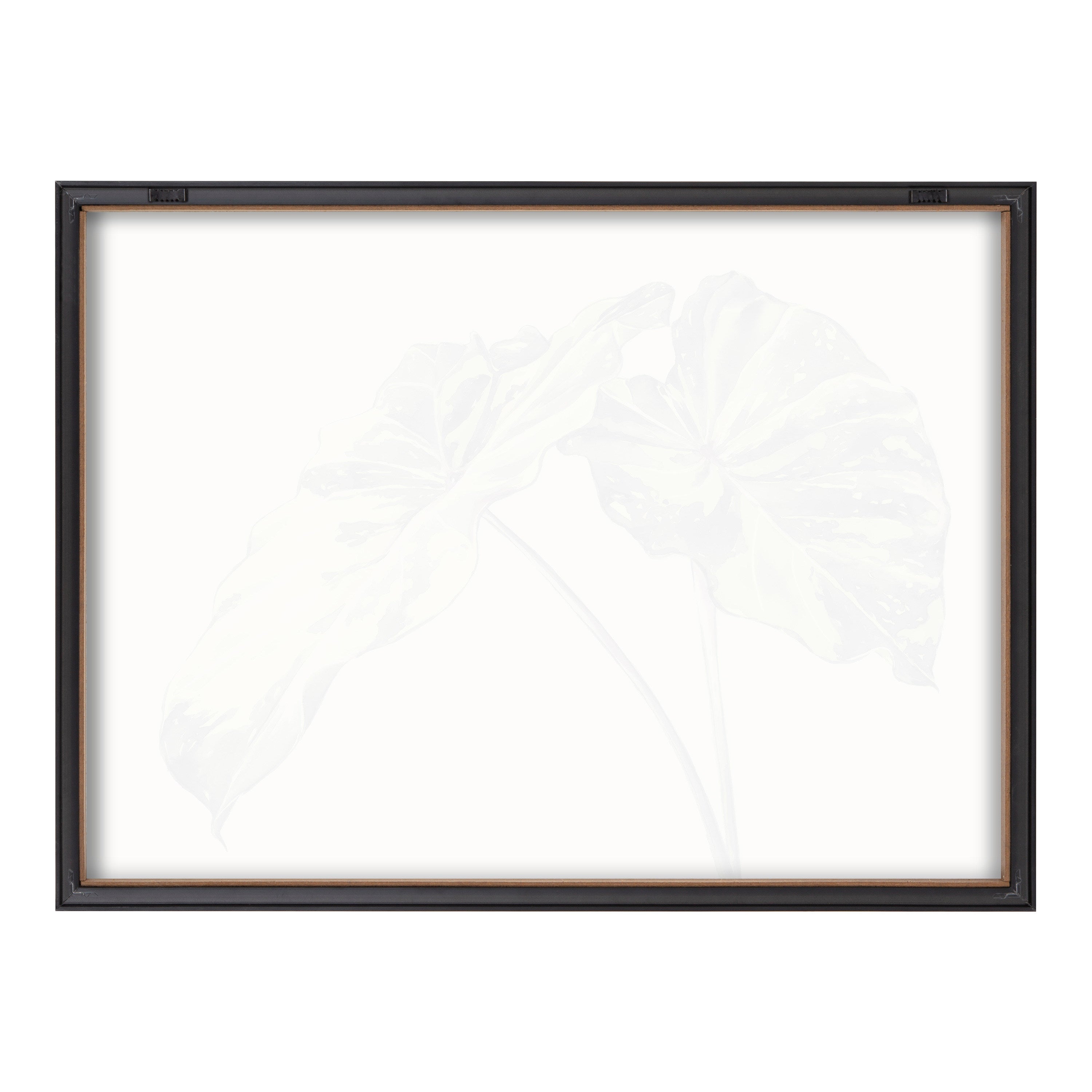 Blake Spotted Leaves Neutral Framed Printed Glass by Emily Marie Watercolors