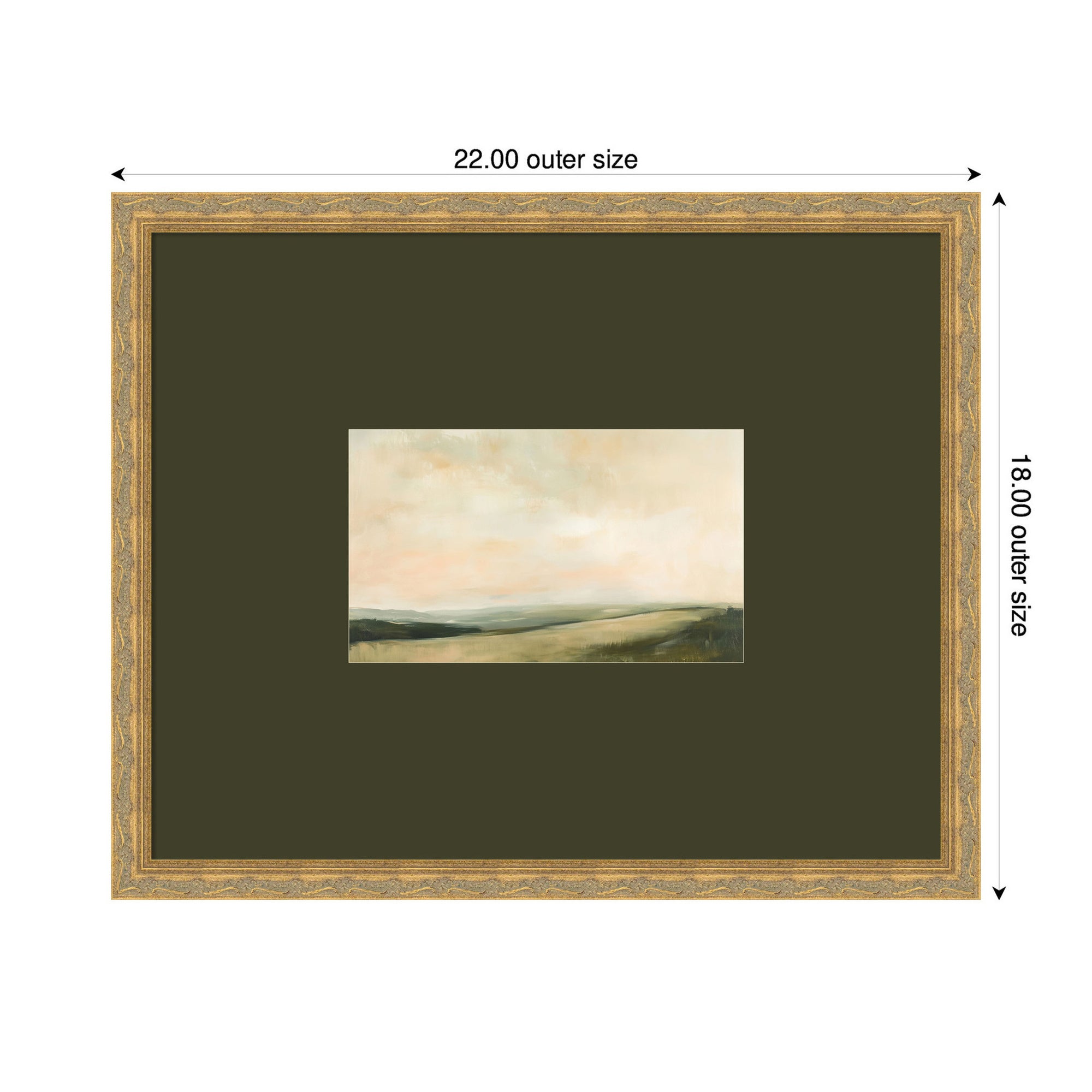 Framed Art 22x18 Mila Dark Gold 2