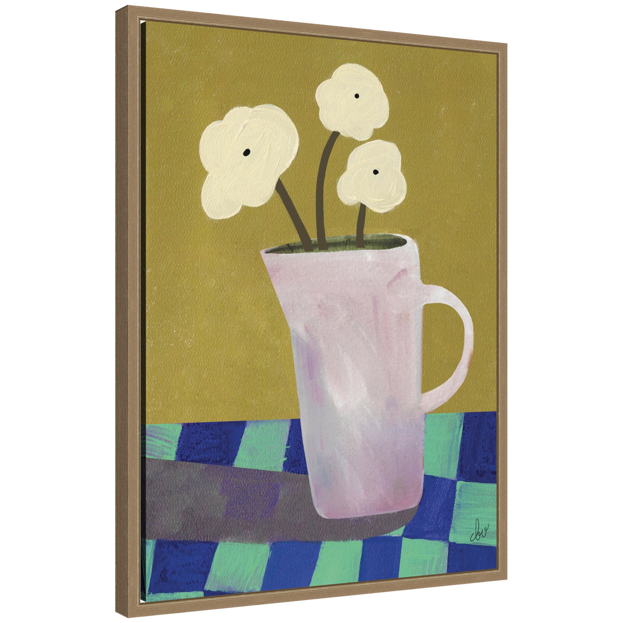 Framed Canvas 18x24 Sylvie Dark Gold 1