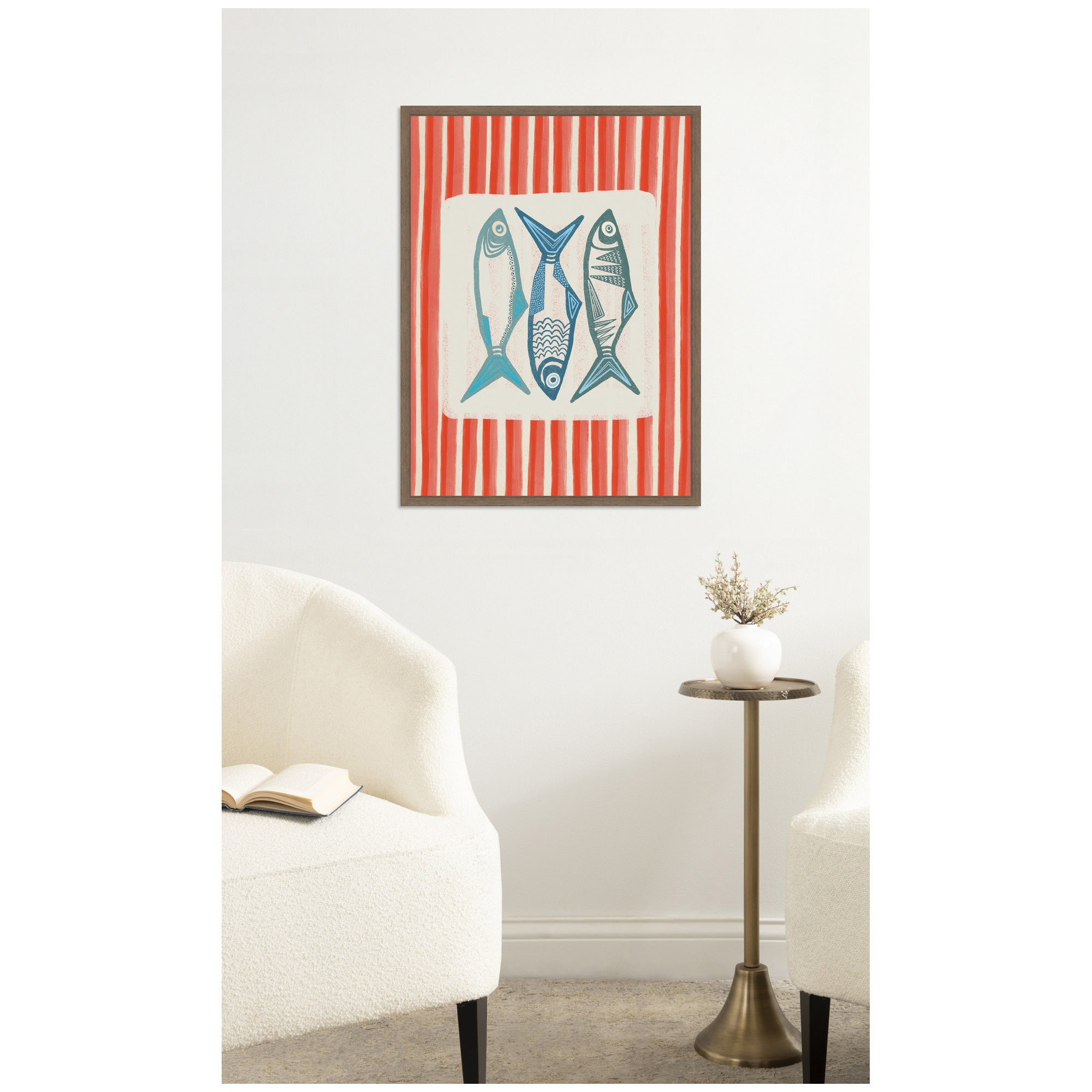 Framed Canvas 18 x 24 Sylvie Walnut 7