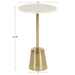 Side Table White Gold 14x14x24 2