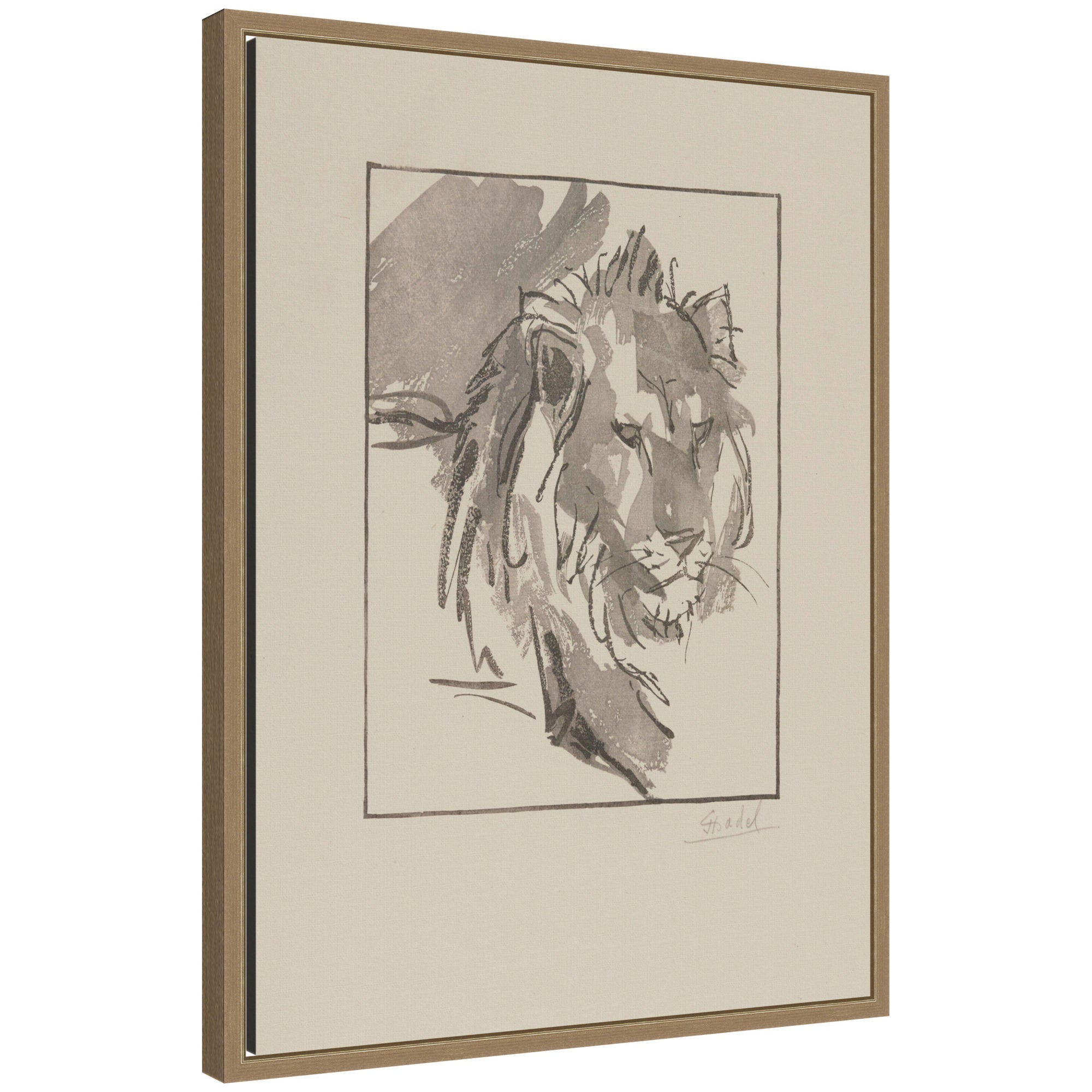 Framed Canvas 18x24 Sylvie Dark Gold 1