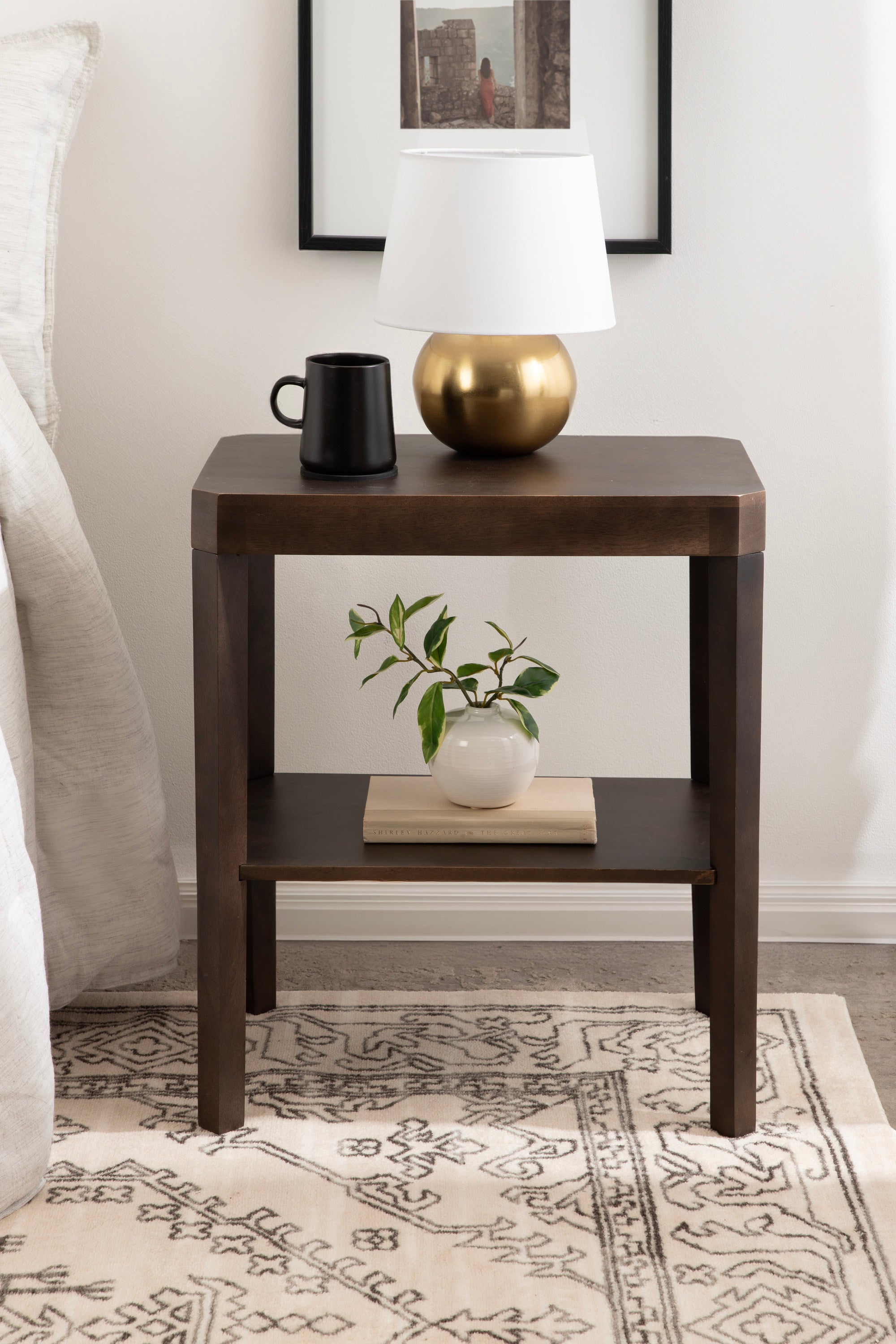 Side Table Dark Brown 22x14x26 7