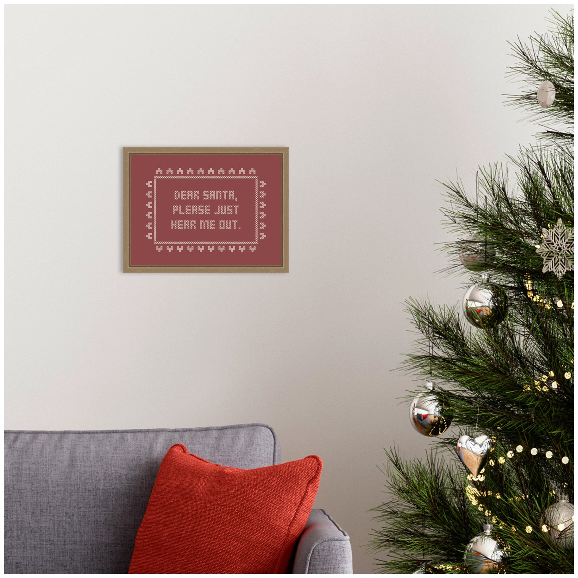 Framed Canvas Sylvie Dark Gold 13x10 5