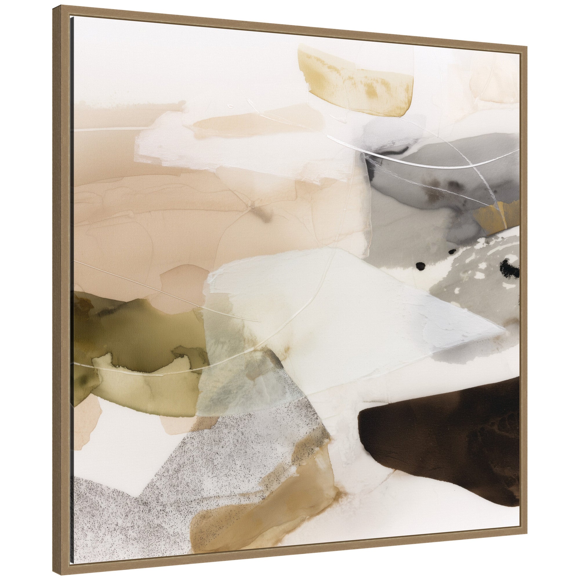 Golden Terrain by Amy Lighthall Framed Canvas Wall Art Print