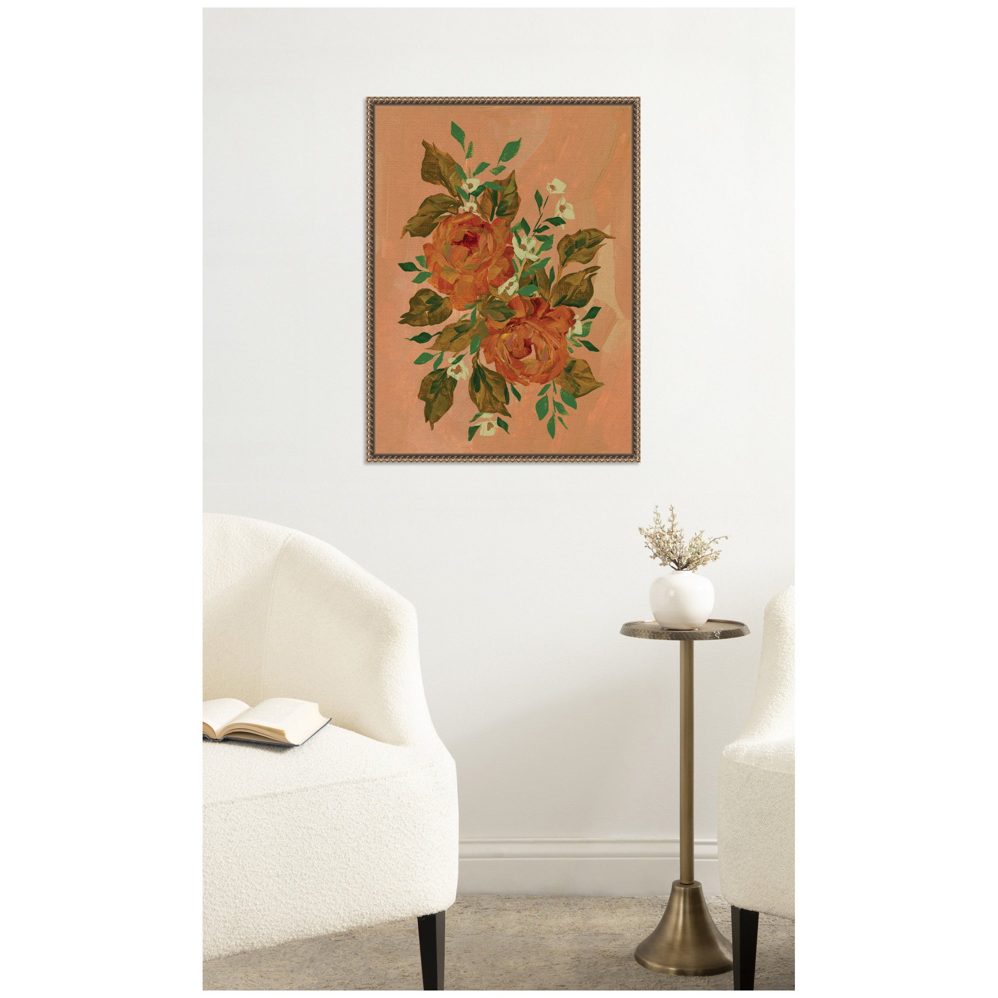 Framed Canvas 18x24 Sylvie Beaded Dark Gold 7