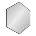 Hexagon Mirror Walnut Brown 30x30 1