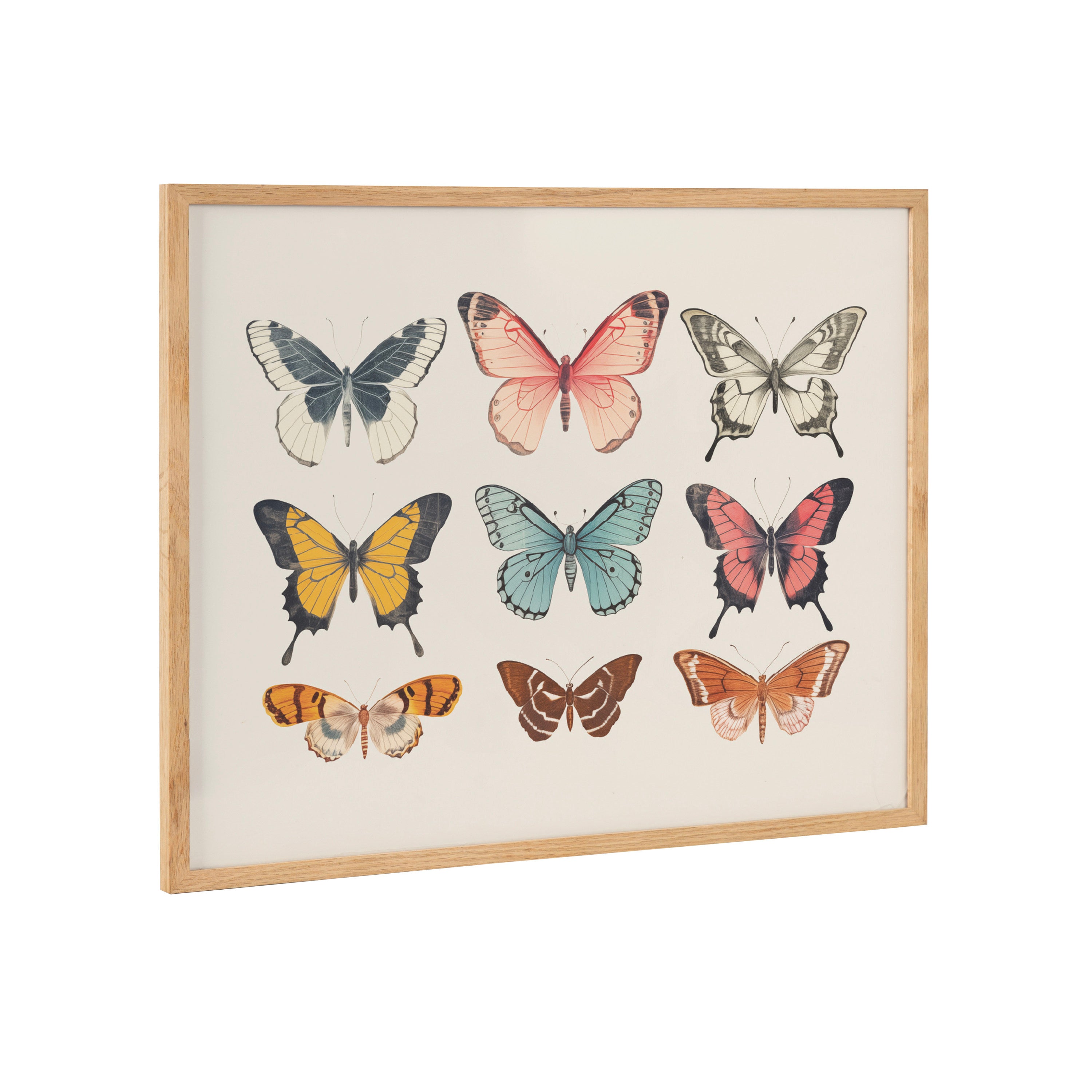 Gallery Vintage Style Muted Pastel Butterflies II Print by The Creative Bunch Studio