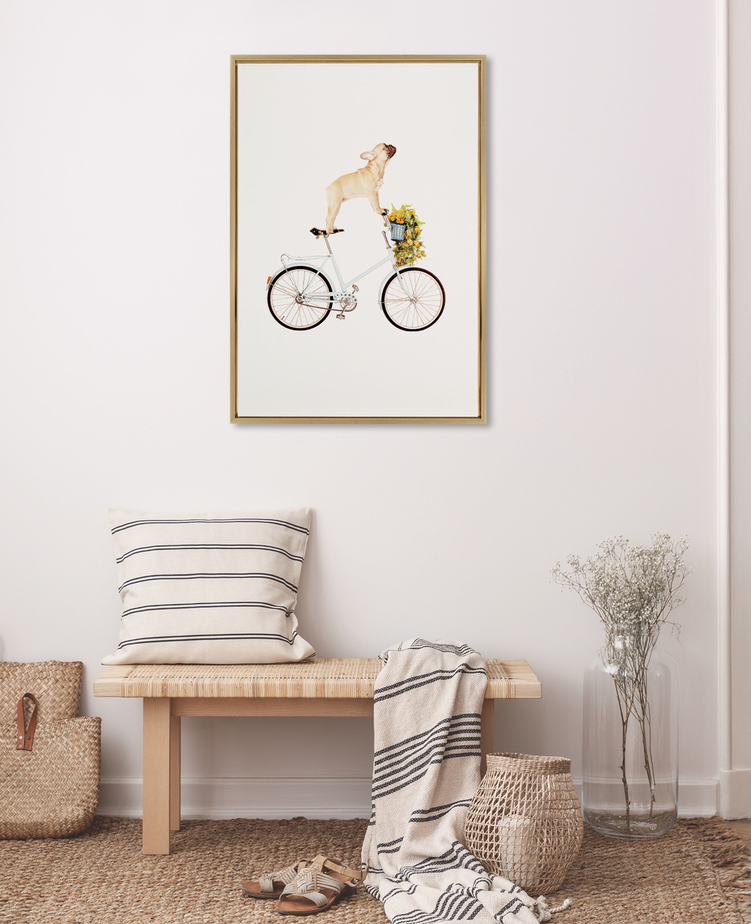 Framed Canvas Sylvie Bright Gold 23x33 5