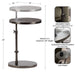 C Table Pewter 15x10x28 2