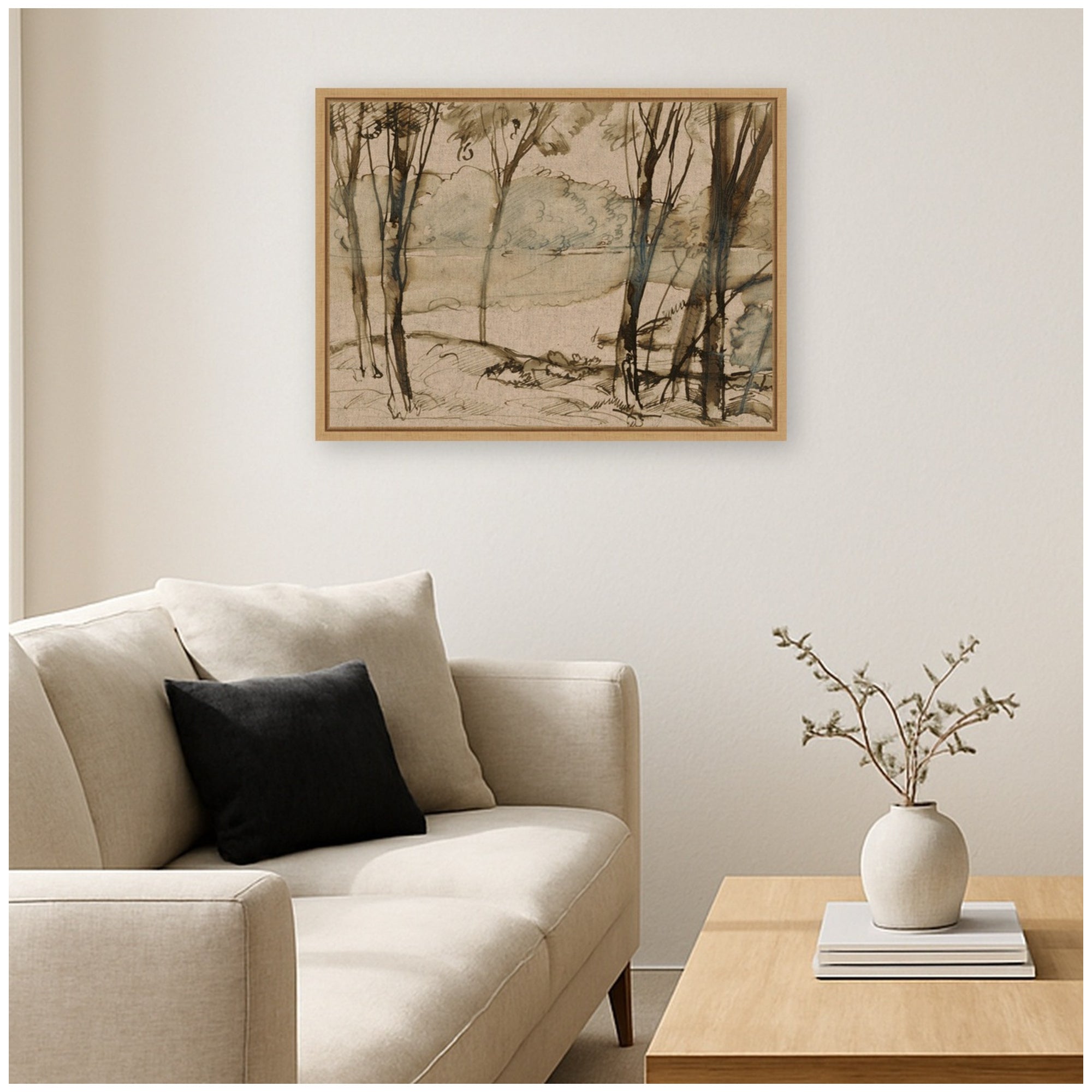 Framed Canvas 24x18 Sylvie Natural 6