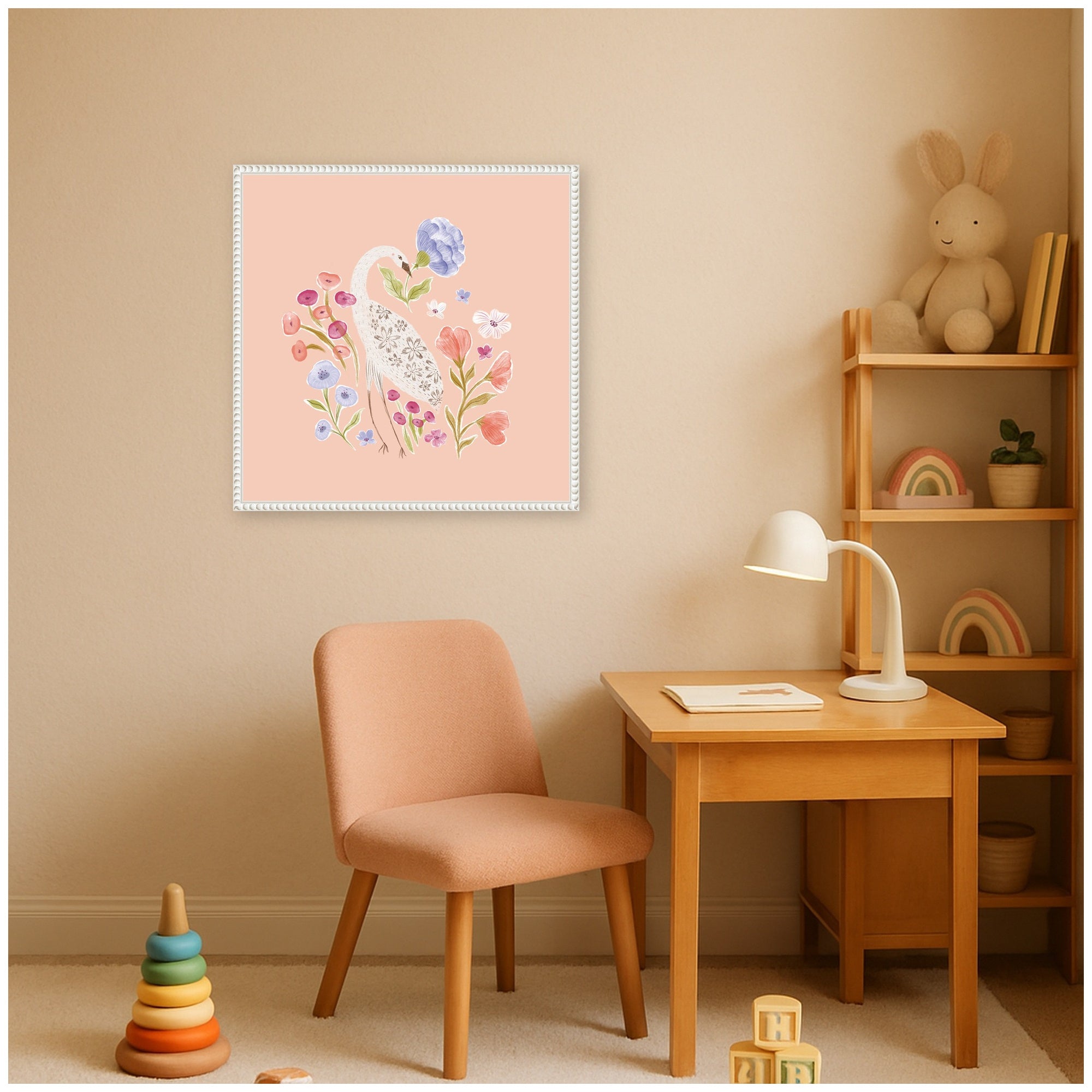 Menagerie Bird by Jill Labieniec Framed Canvas Wall Art Print