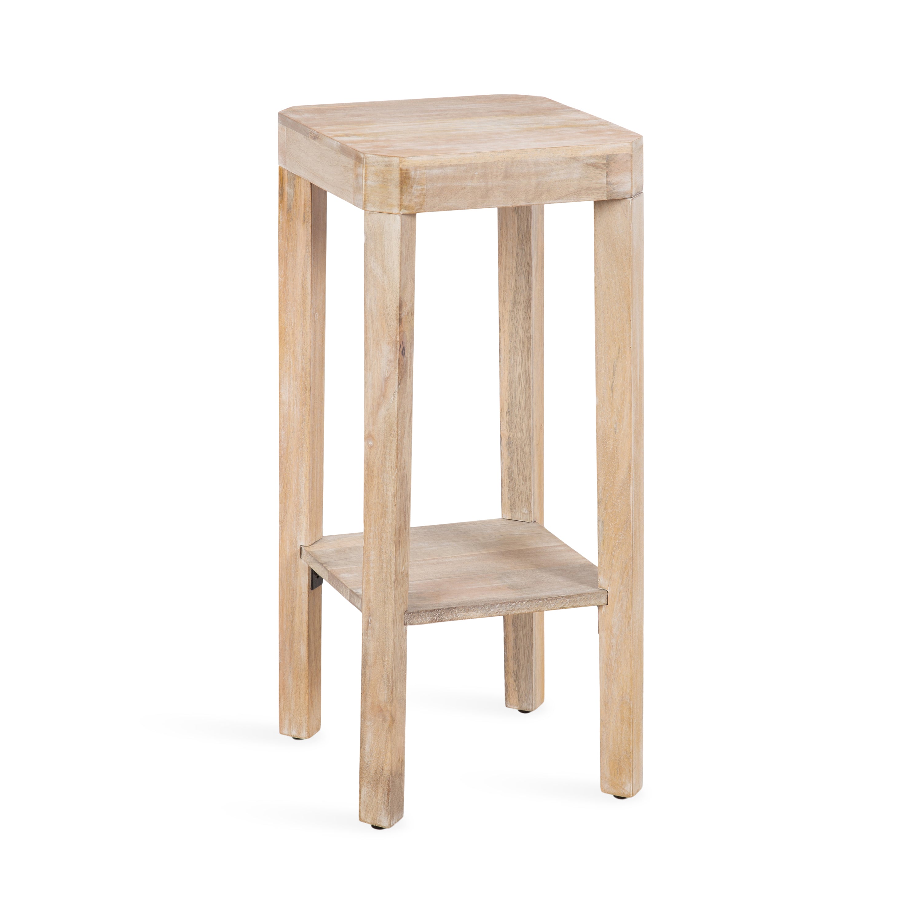 Side Table Natural Beige 12x12x28 1