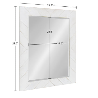 Rectangle Mirror White 24x30 5