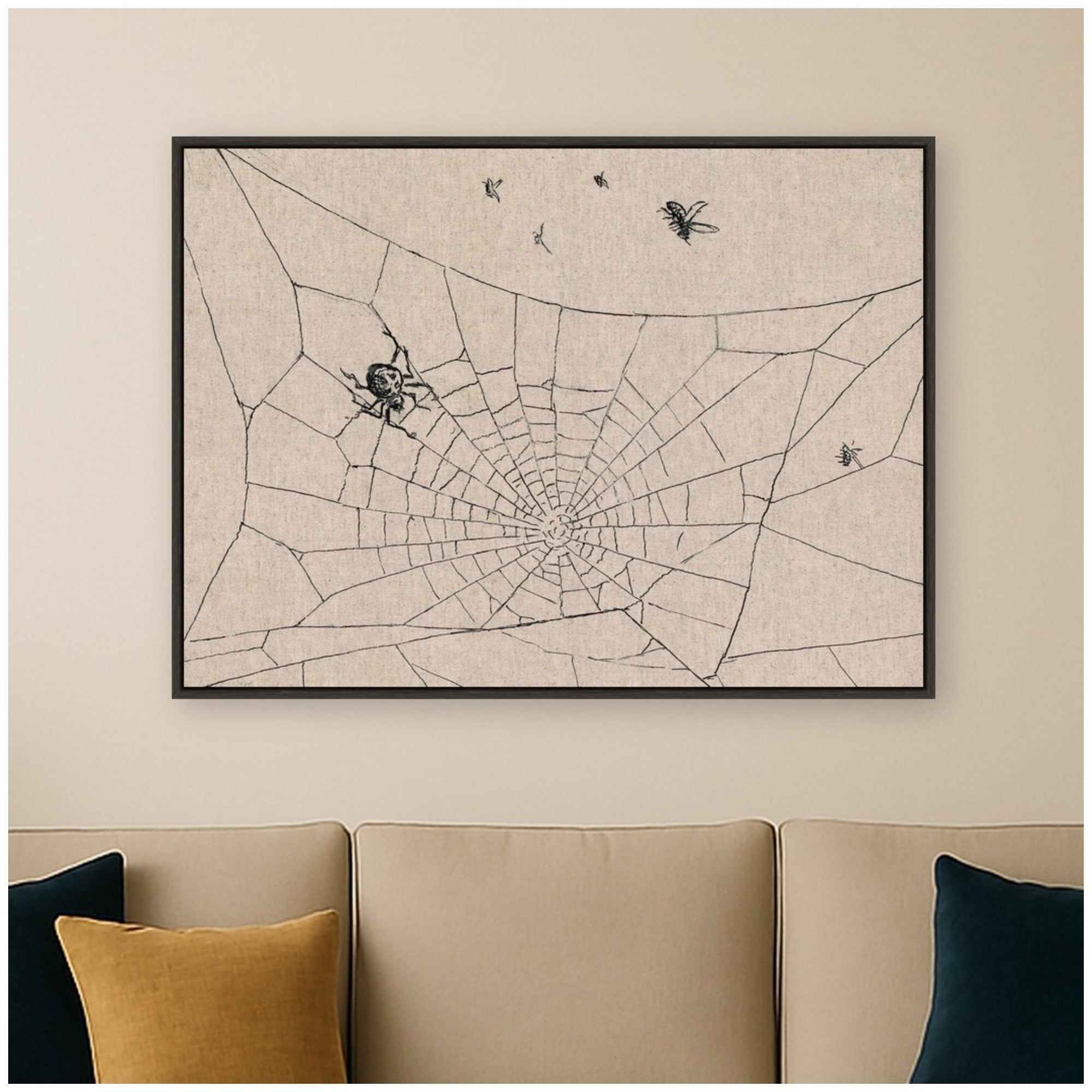 Framed Canvas 38x28 Sylvie Dark Gray 6