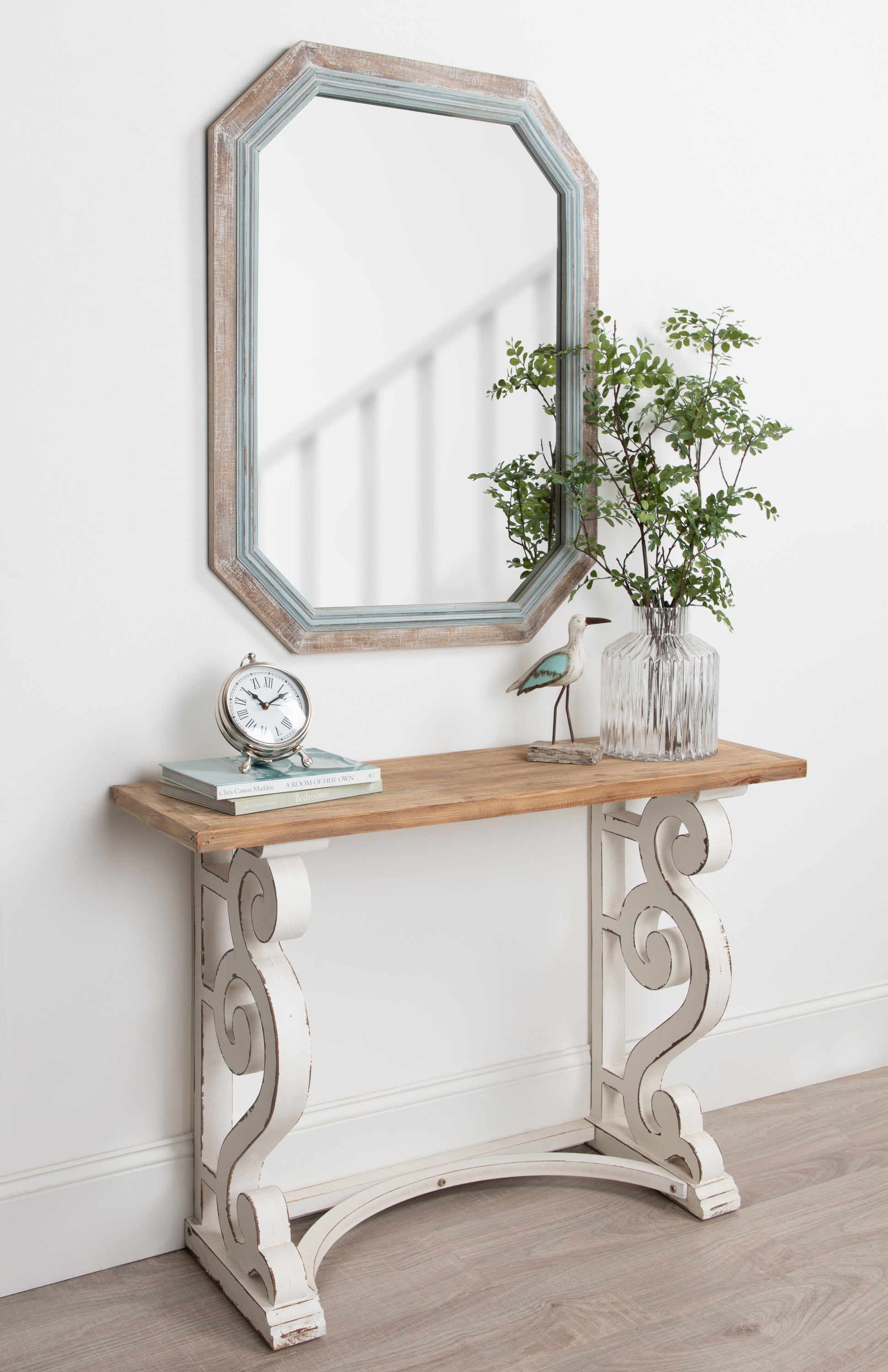 Octagon Mirror Blue Brown 28x36 5