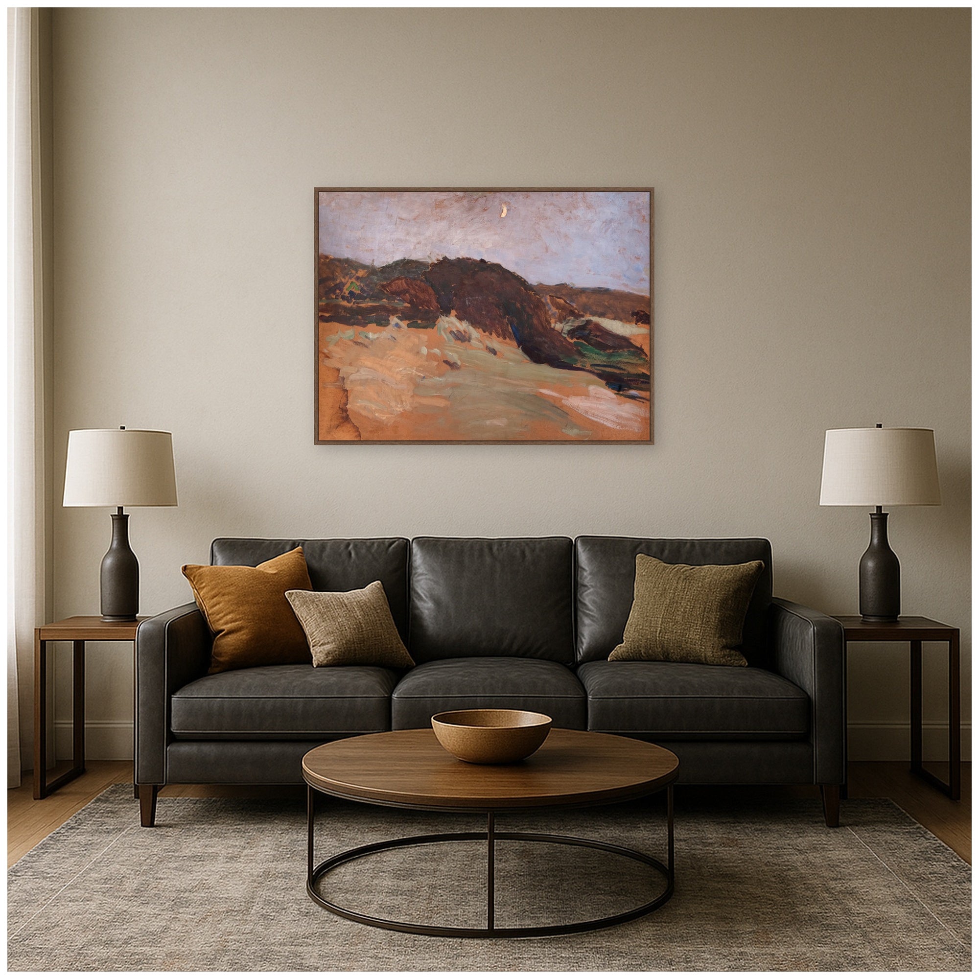 Framed Canvas 42x32 Sylvie Walnut 7