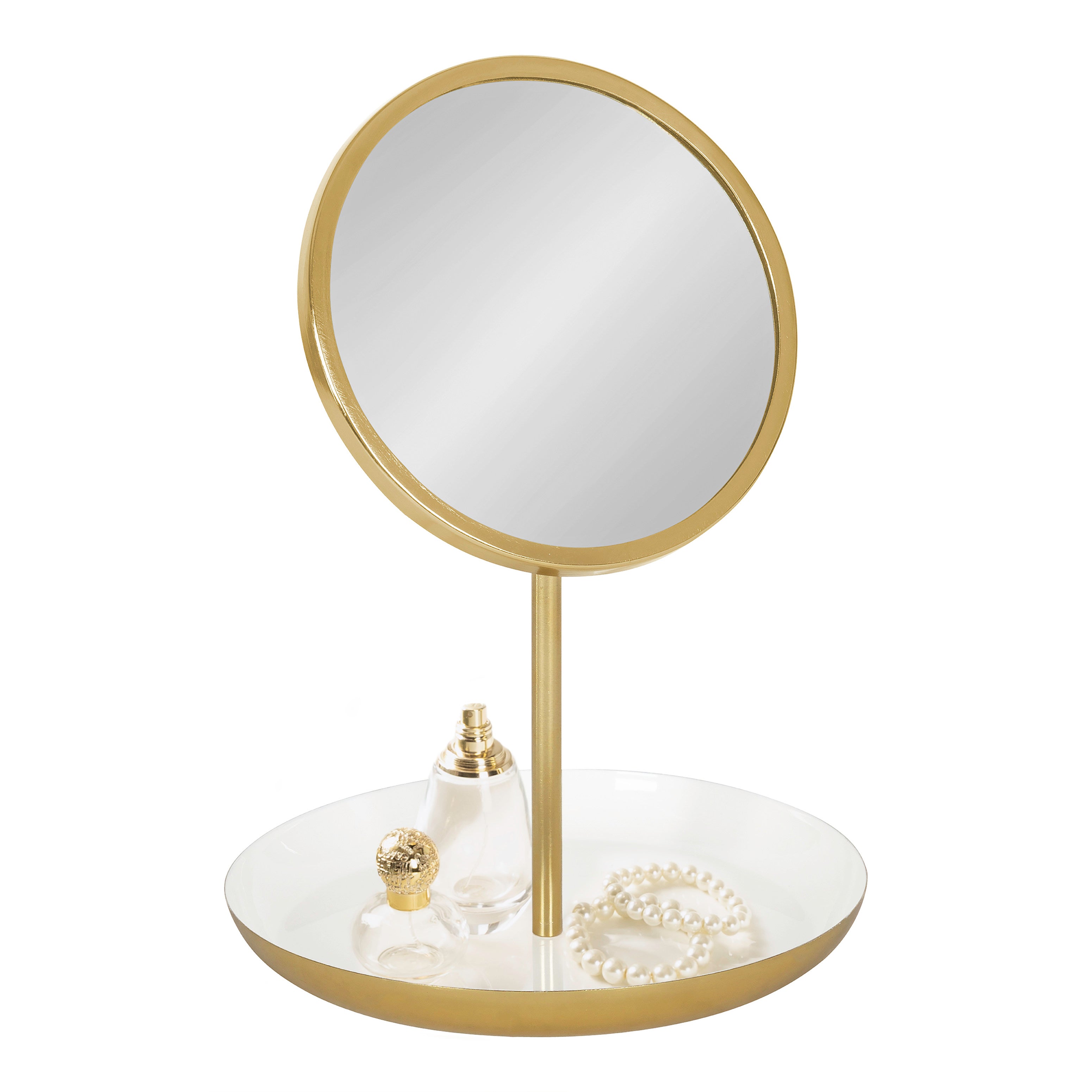 Tabletop Mirror White Gold 11x15 1