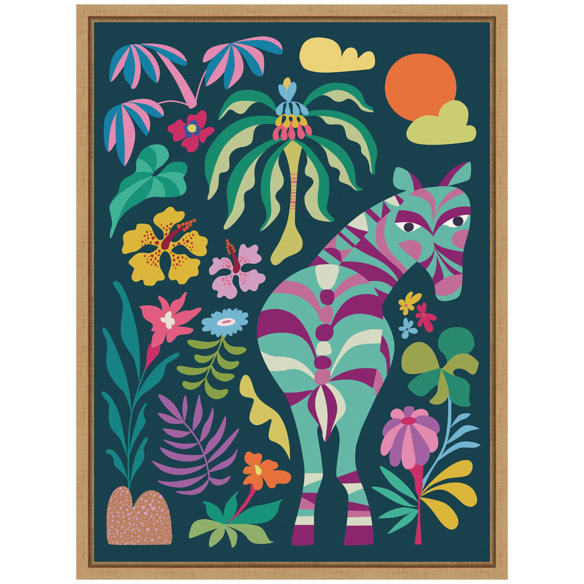 Framed Canvas Sylvie Natural 18x24 2