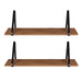 Floating Shelf Rustic Brown Black 2 Pk-28" 6