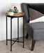 Tea Table Black Gold 14x14x26 7