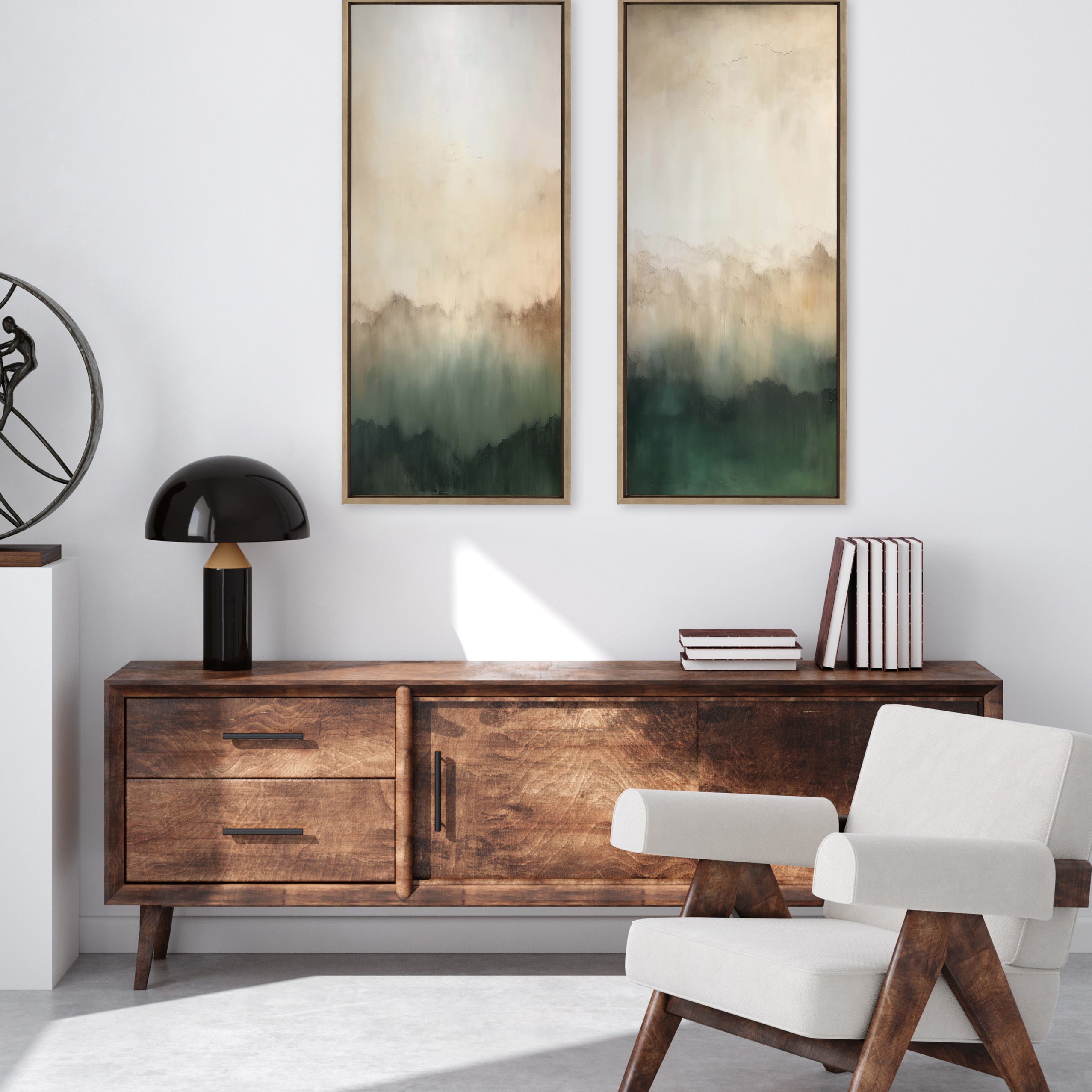 Framed Canvas 18x40 Sylvie Dark Gold 5