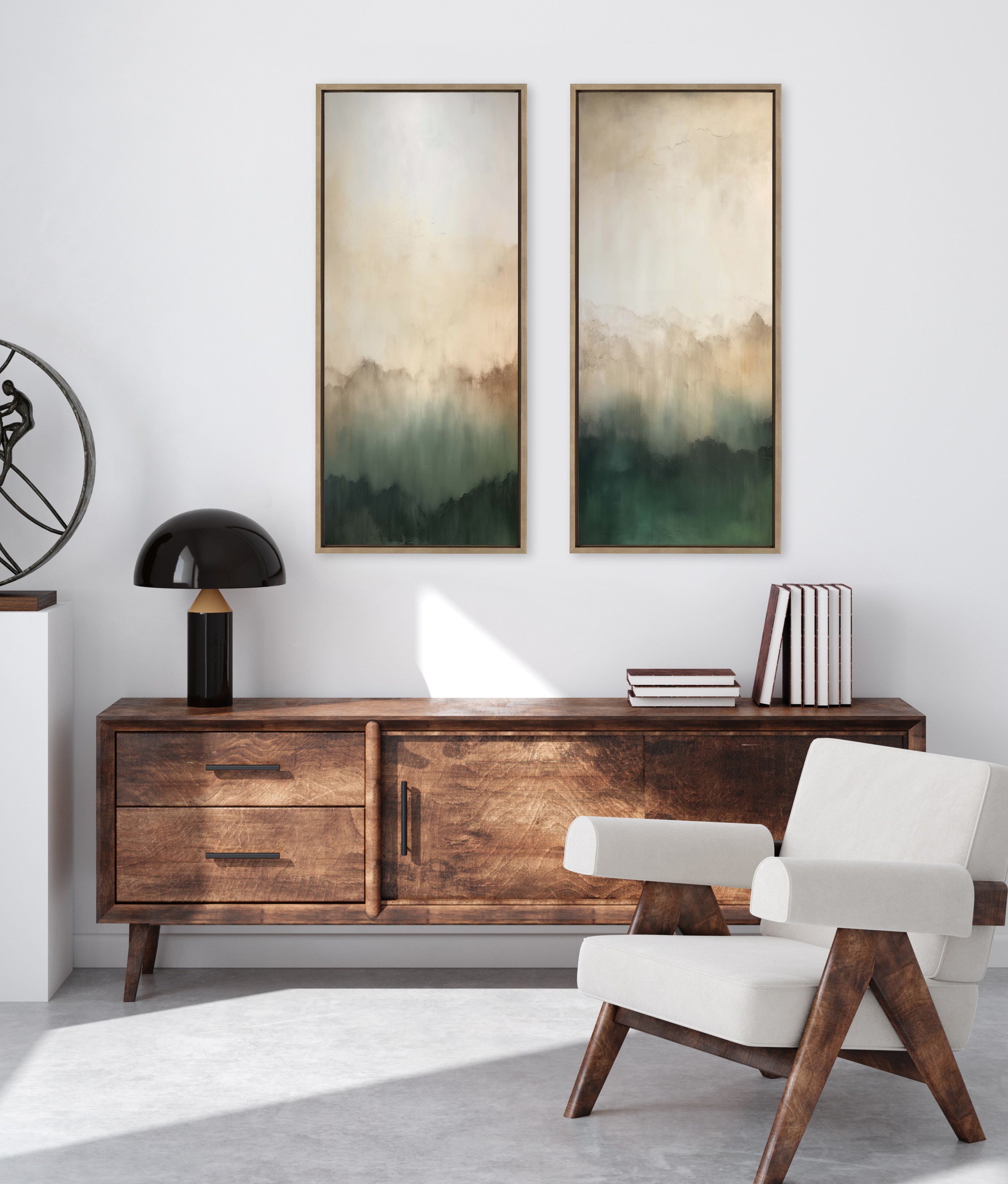 Framed Canvas 18x40 Sylvie Dark Gold 5