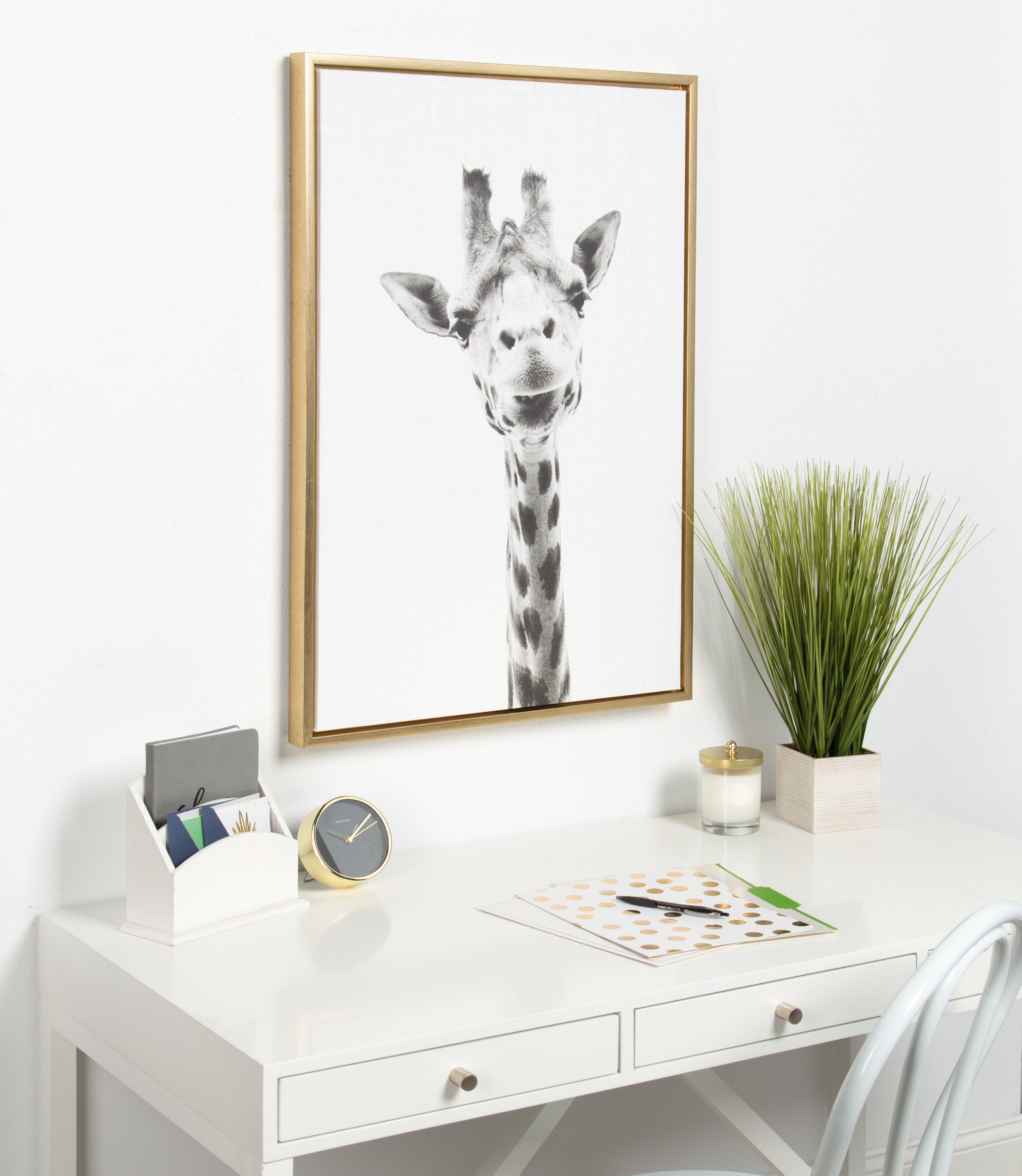 Framed Canvas Sylvie Bright Gold 23x33 5