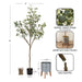 Faux Tree Pewter Rustic Brown 6.5' 2