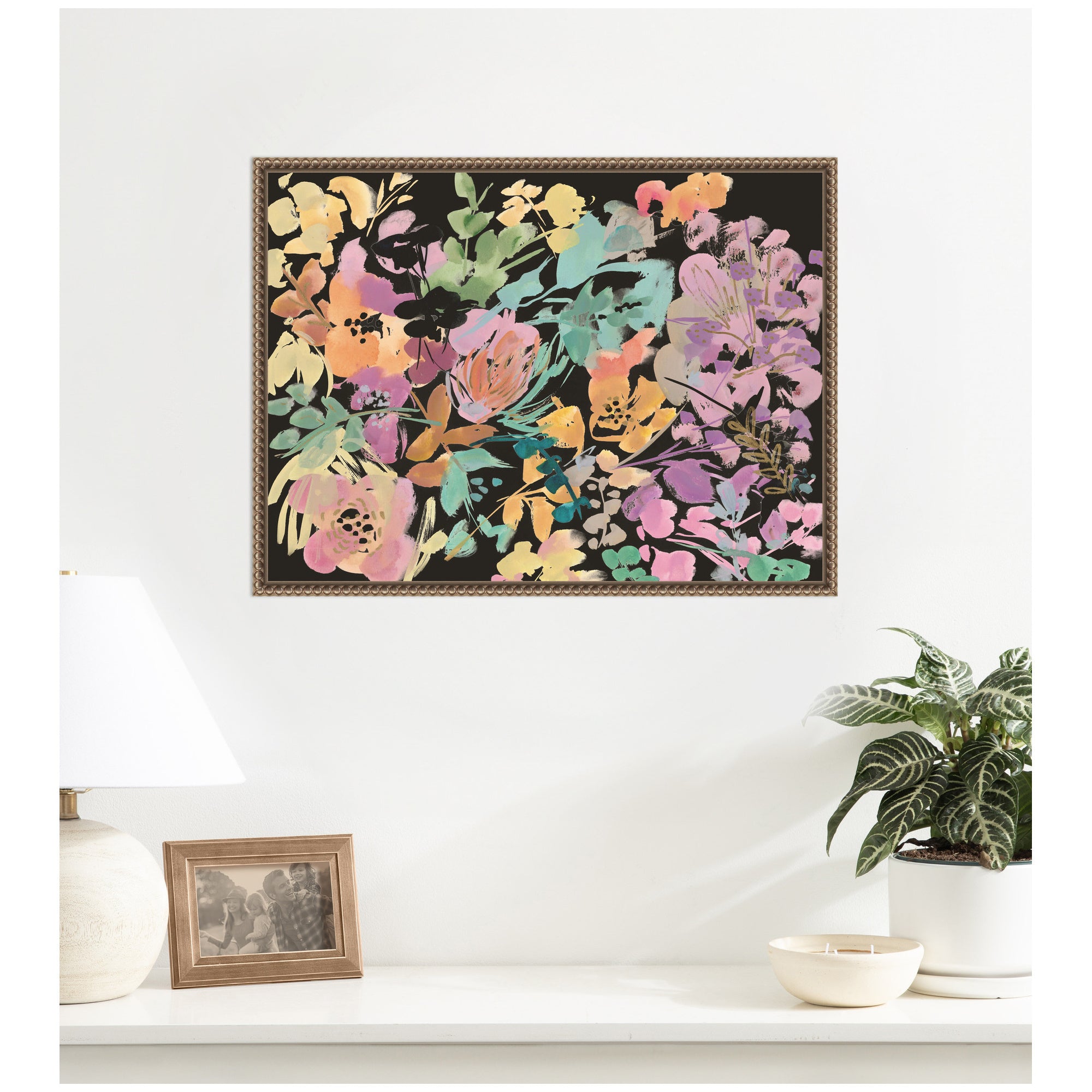 Framed Canvas 24x18 Sylvie Beaded Dark Gold 7