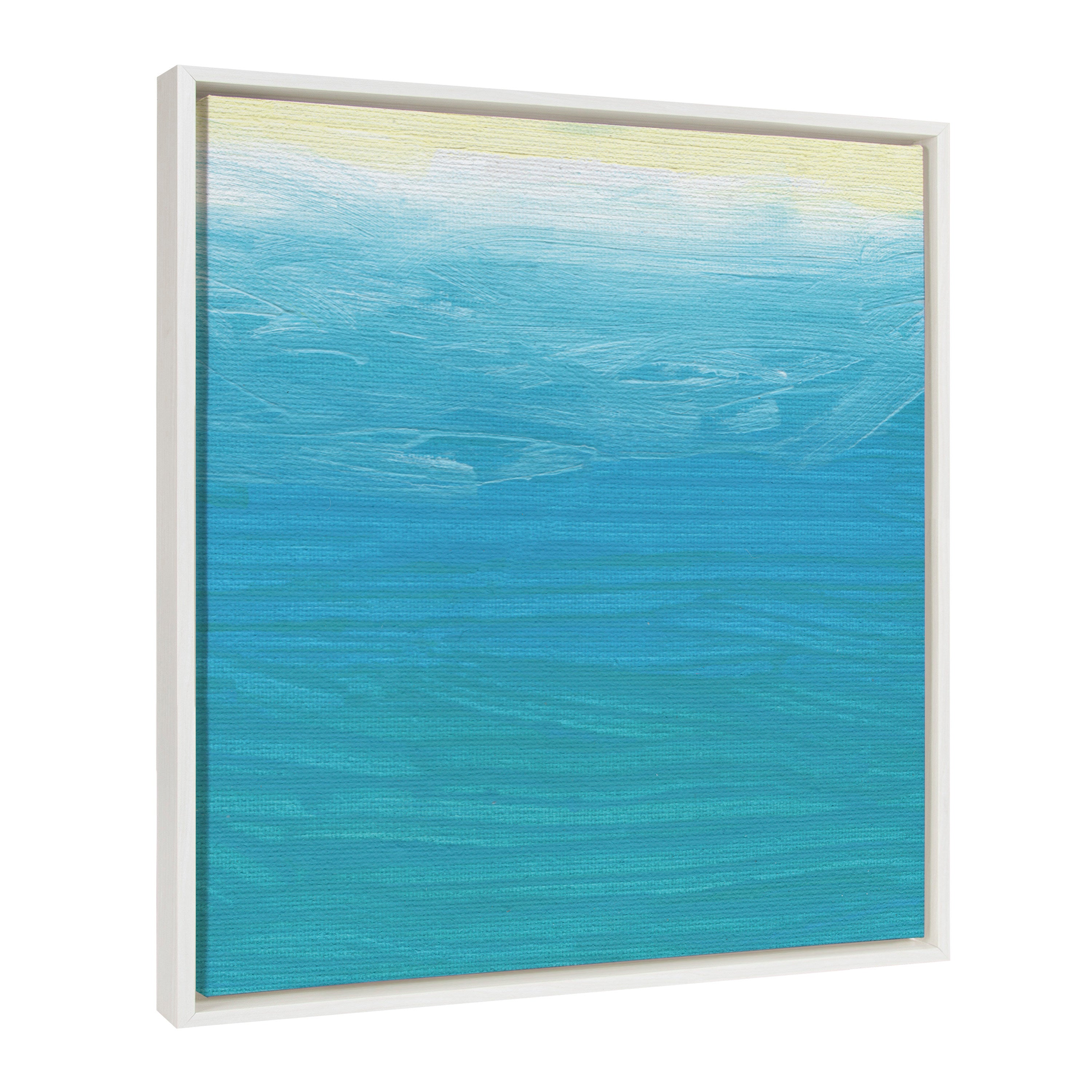 Sylvie Beach Abstract Framed Canvas by Mentoring Positives