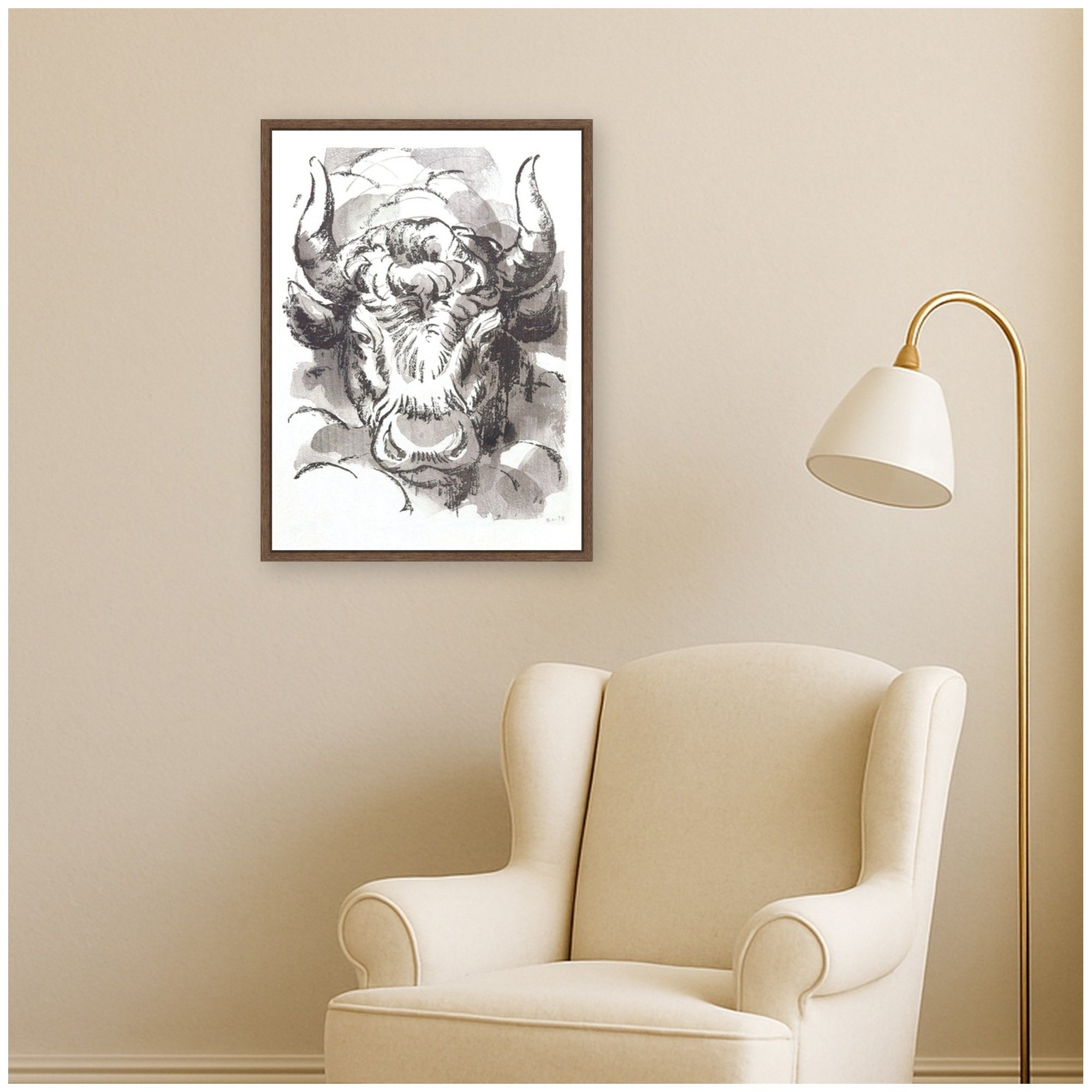 Framed Canvas 18x24 Sylvie Walnut 7