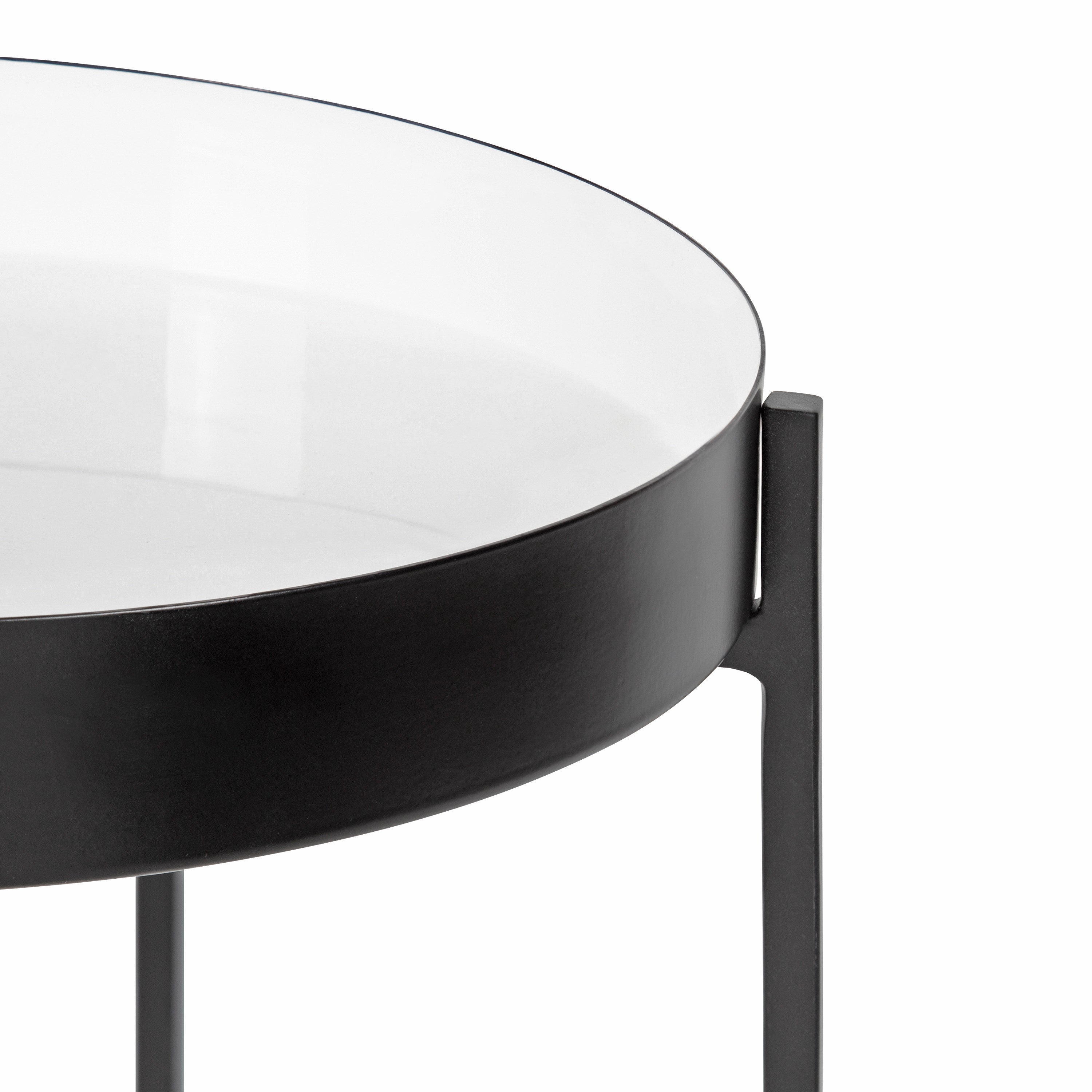 Side Table 15x15x24 Black White 4