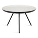 Coffee Table White Black 25" Diameter 3