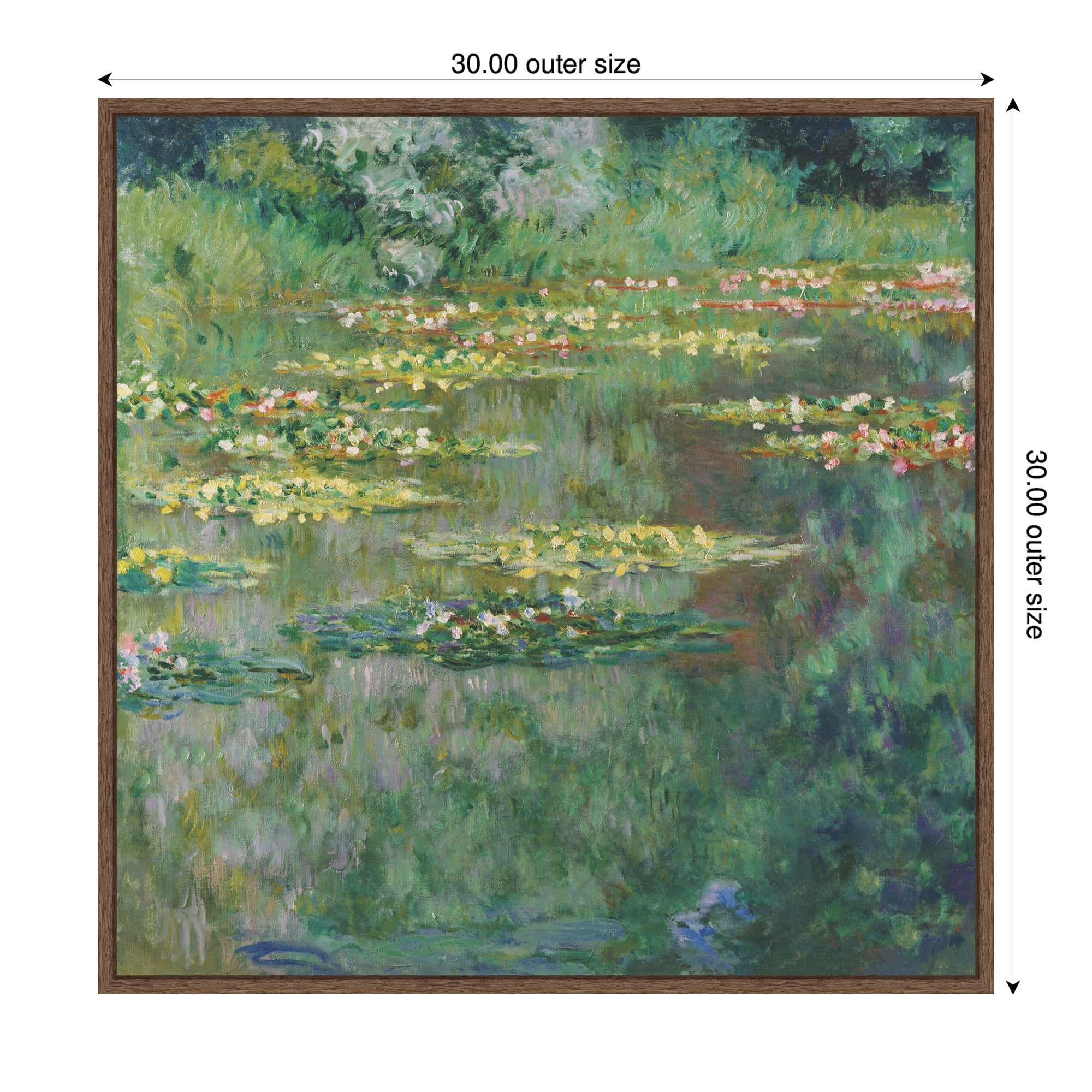 Framed Canvas 30x30 Sylvie Walnut 2