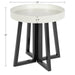 Side Table Black White 20x20x20 2