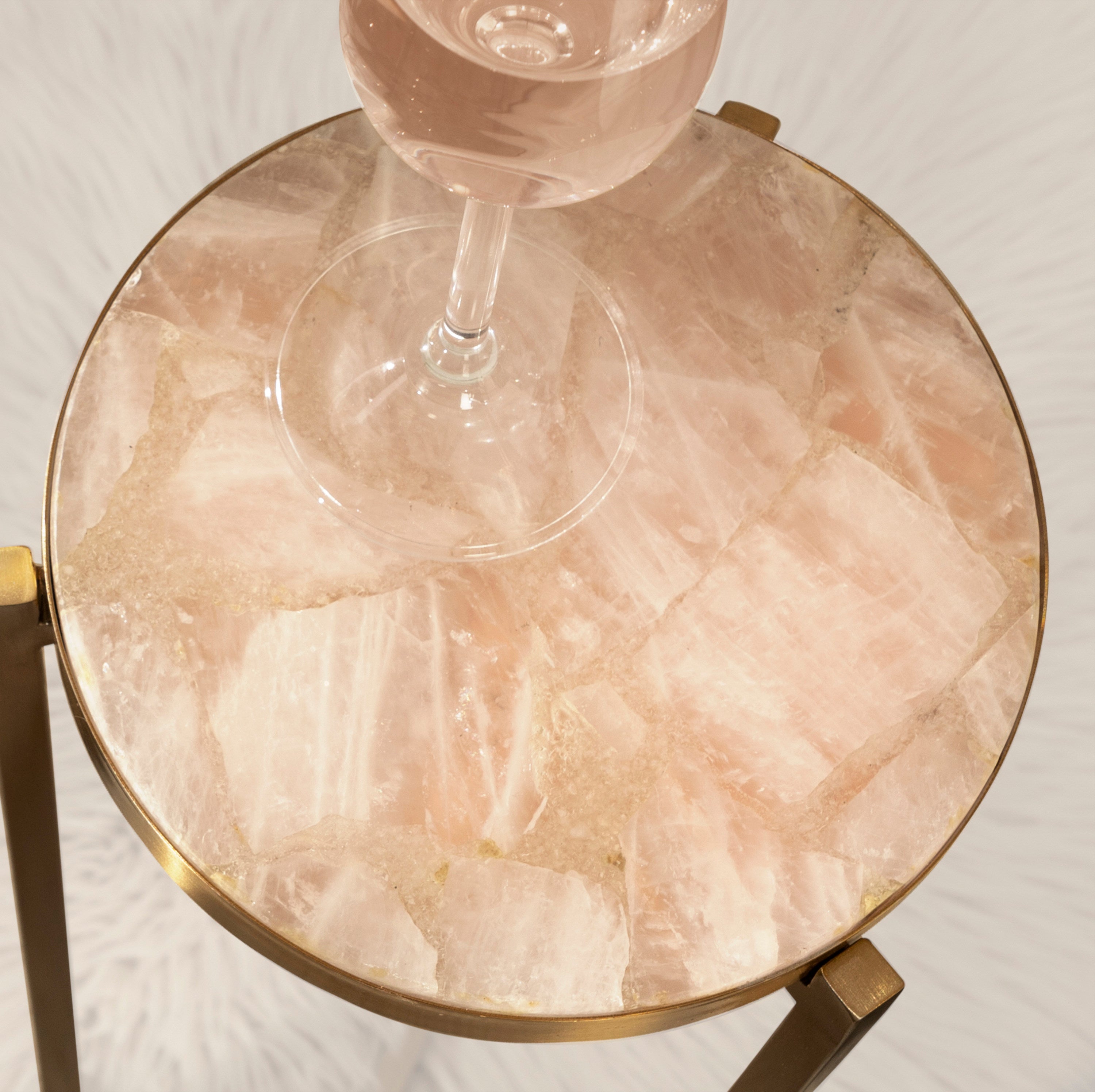 Drink Table Pink Gold 9x9x23 7