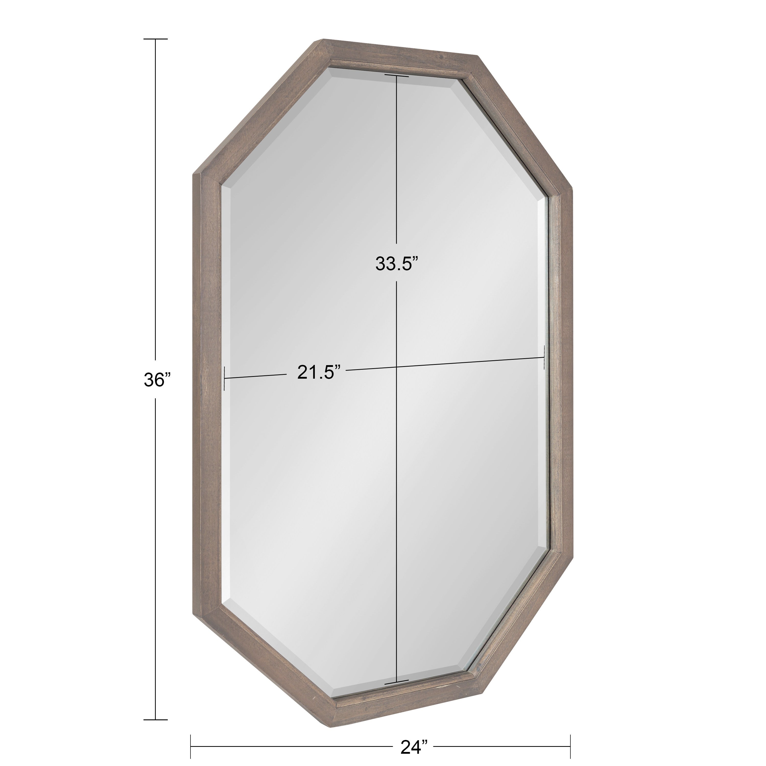 Octagon Mirror Gray 24x36 5