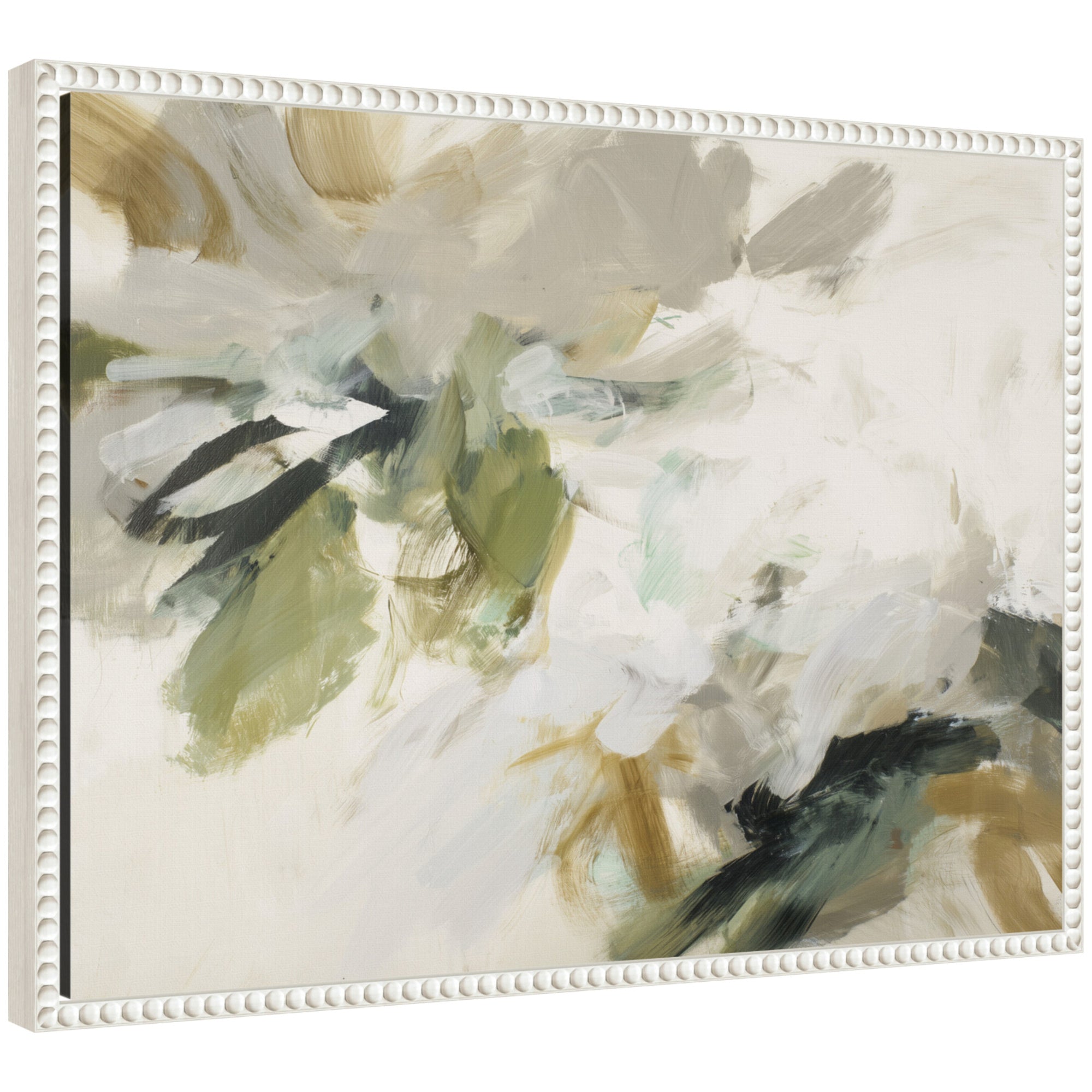 Framed Canvas Sylvie Beaded White 24x18 1