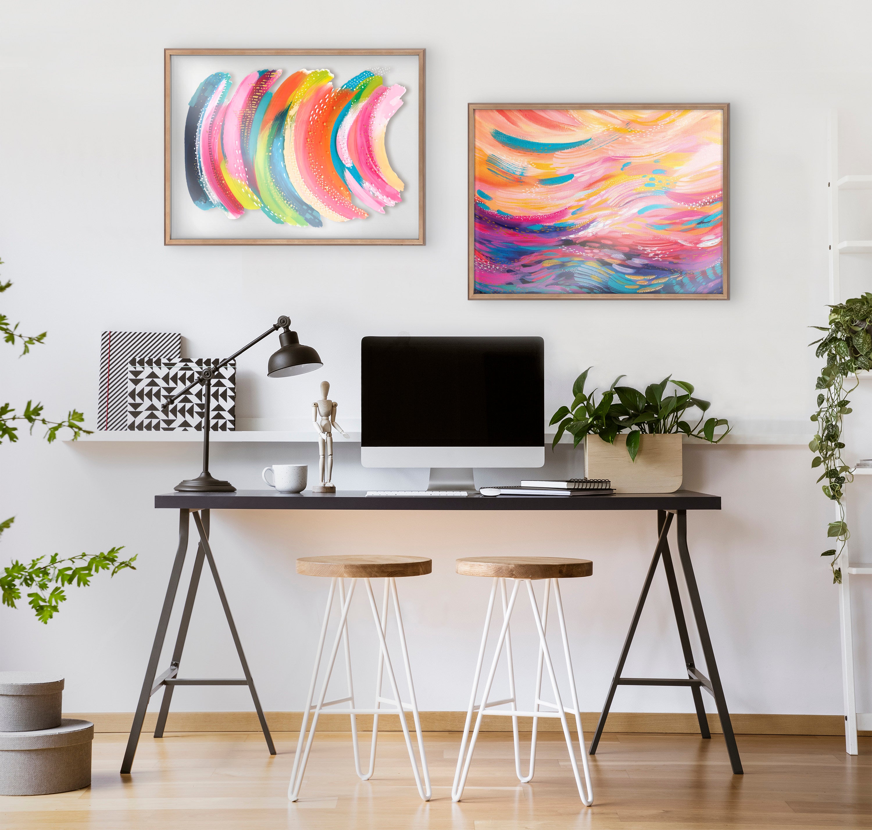 Blake BrushStrokes 90 Framed Printed Art by Jessi Raulet of Ettavee