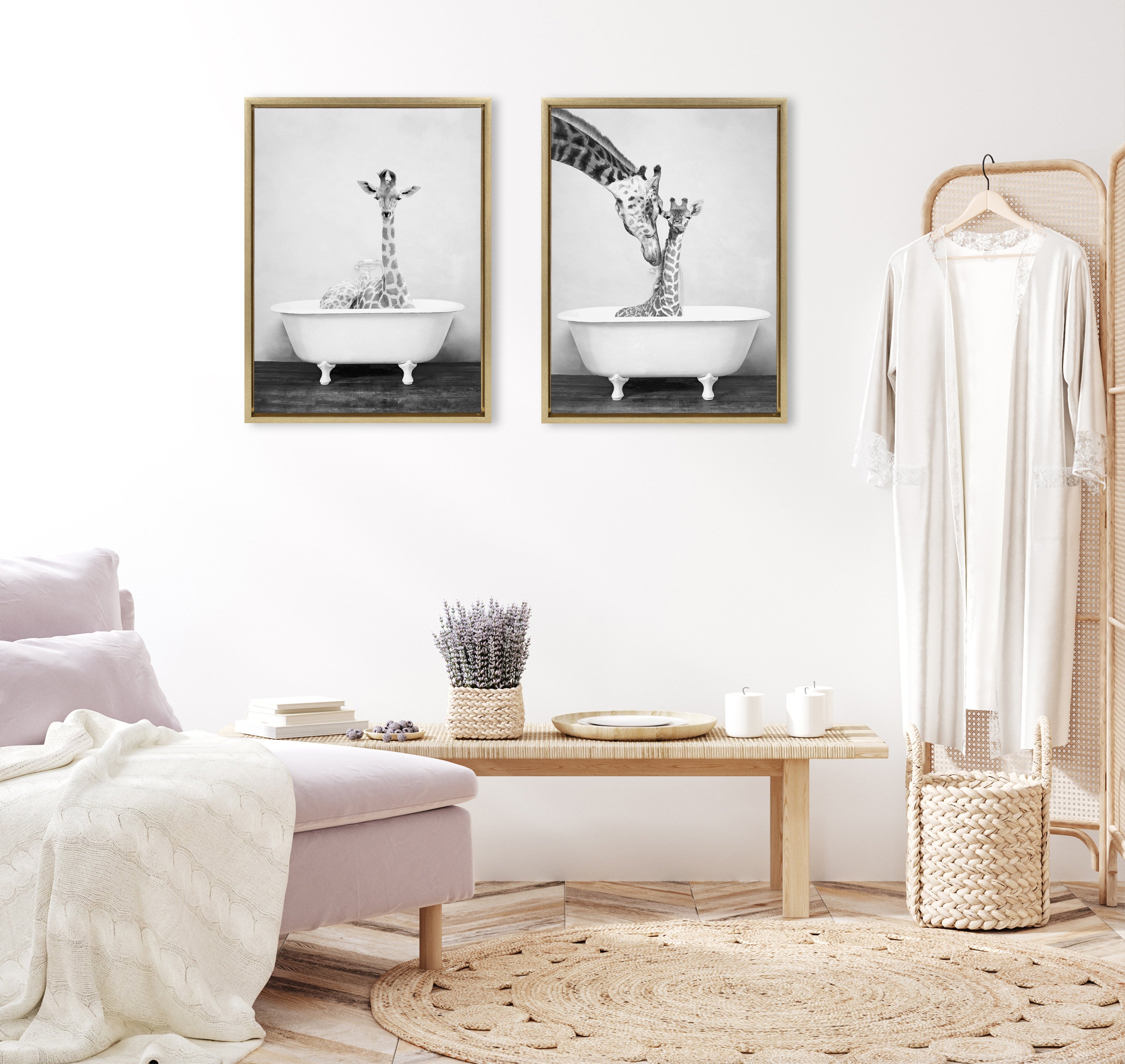 Framed Canvas Sylvie Bright Gold 18x24 6