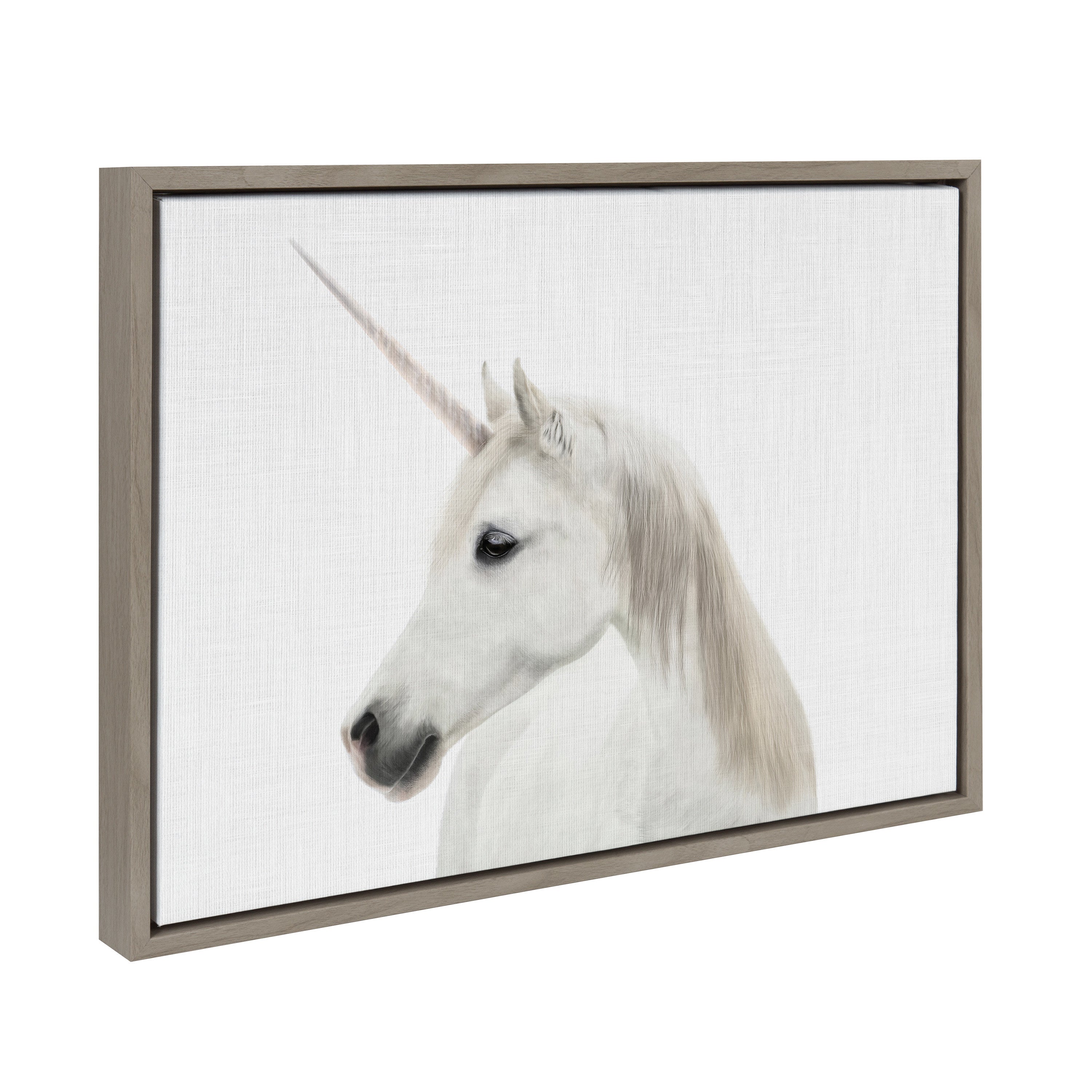 Sylvie Unicorn Framed Canvas by Simon Te of Tai Prints