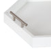 Single Tray White Silver 18x18 3