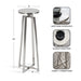 Drink Table Silver 9x9x23 2